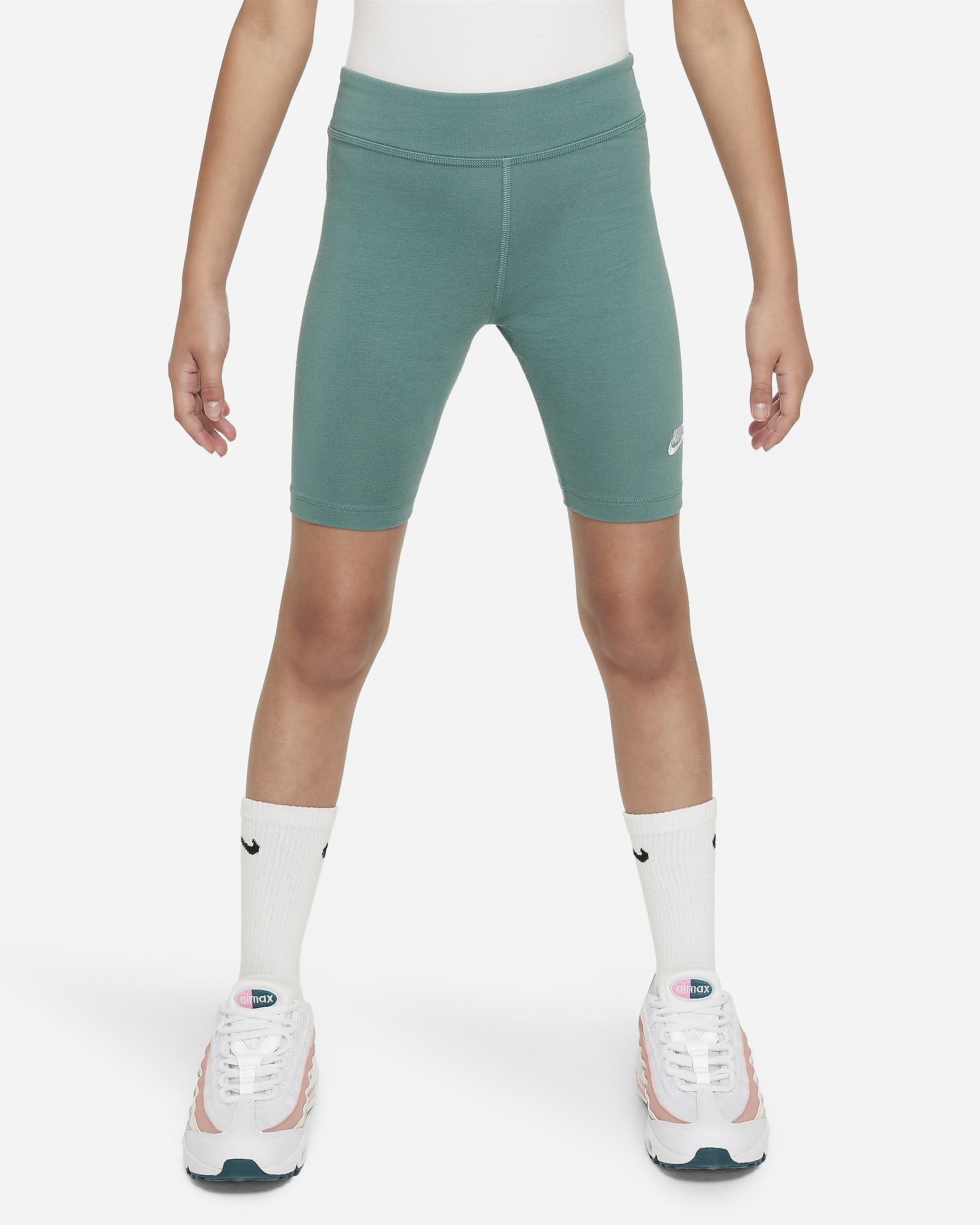 Shorts de ciclismo de 18 cm para niña talla grande Nike - De costa a costa/Blanco