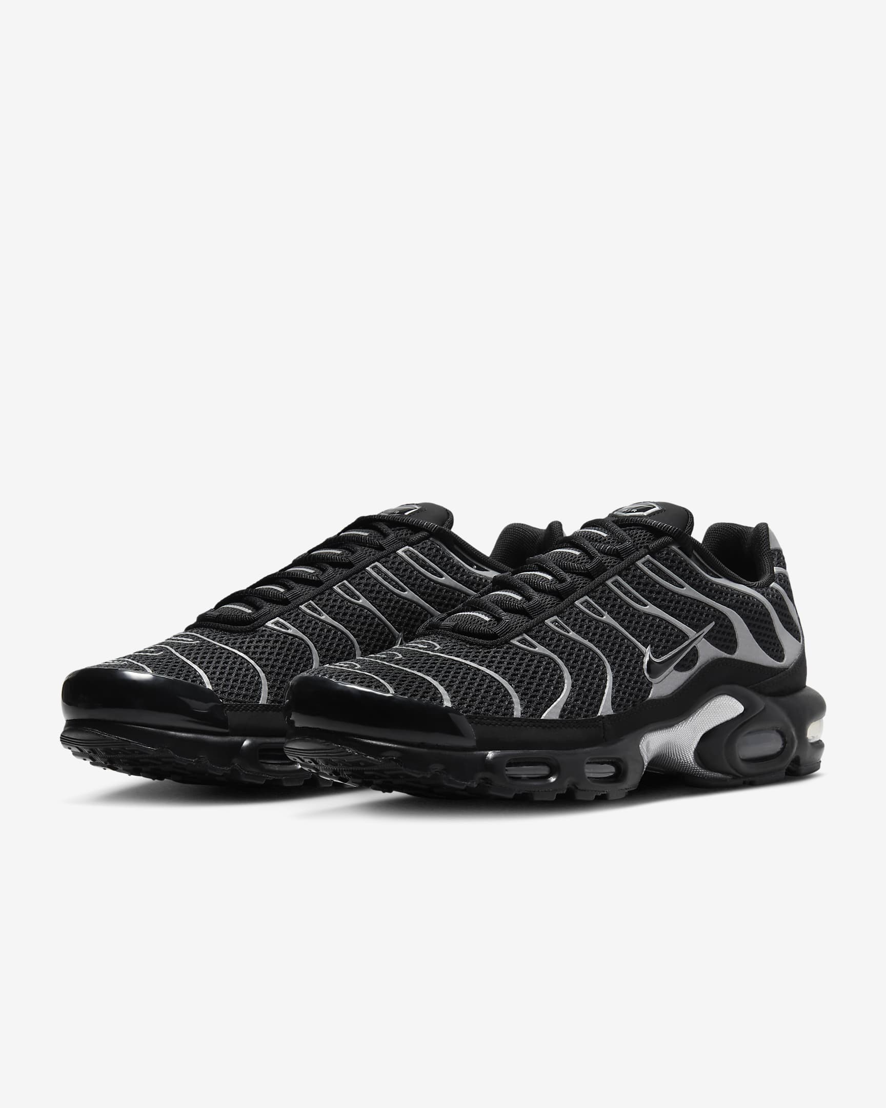 Ανδρικά παπούτσια Nike Air Max Plus Premium - Μαύρο/Metallic Silver/Μαύρο