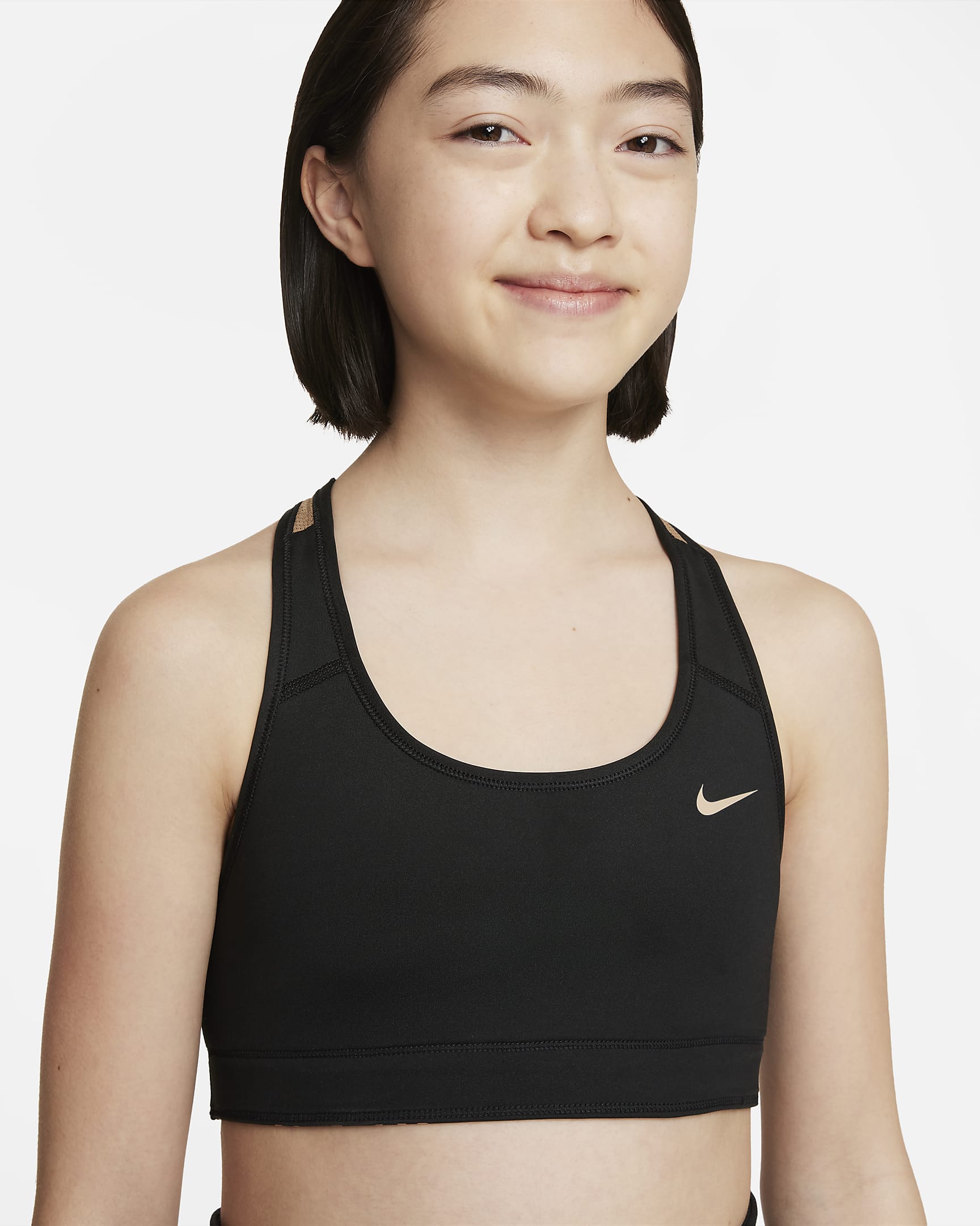 Nike Dri-FIT Swoosh Older Kids' (Girls') Reversible Sports Bra. Nike LU