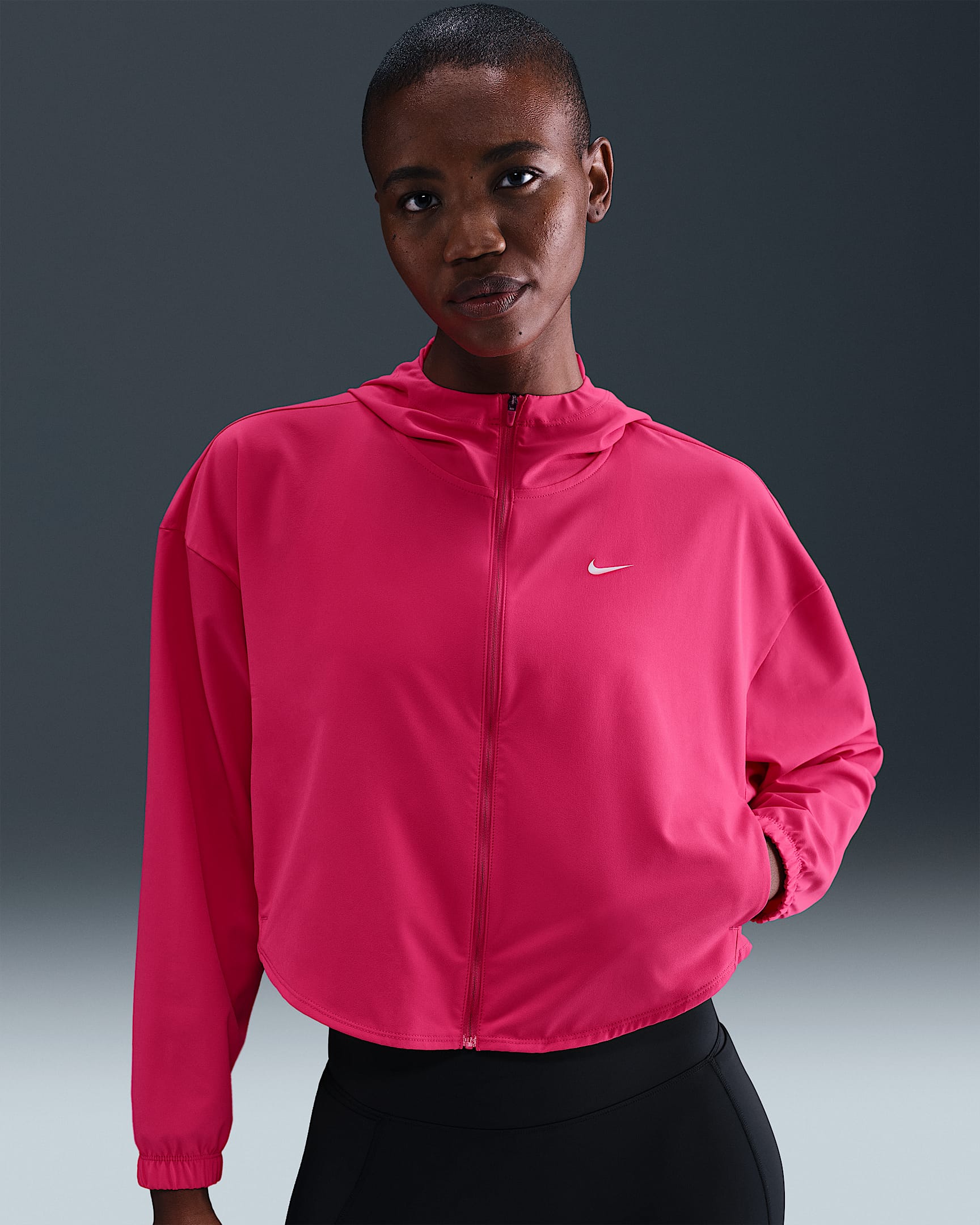 Nike One Women's Repel Oversized Hooded Woven Jacket - Rush Pink/White