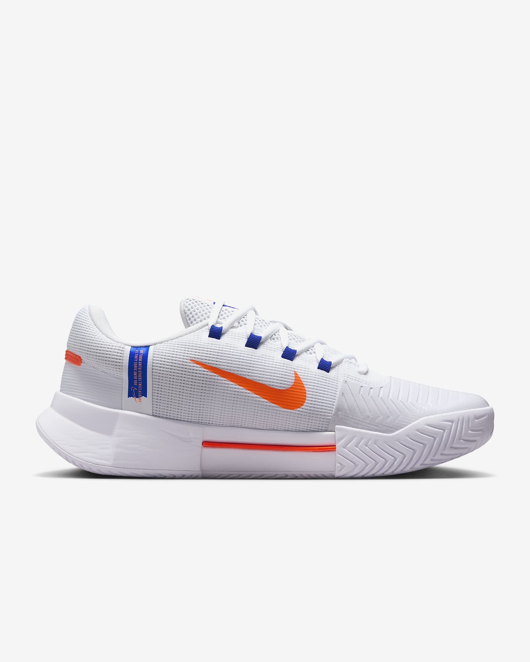 Nike Zoom GP Challenge 1 Men's Hard Court Tennis Shoes - White/Hyper Royal/Hyper Crimson