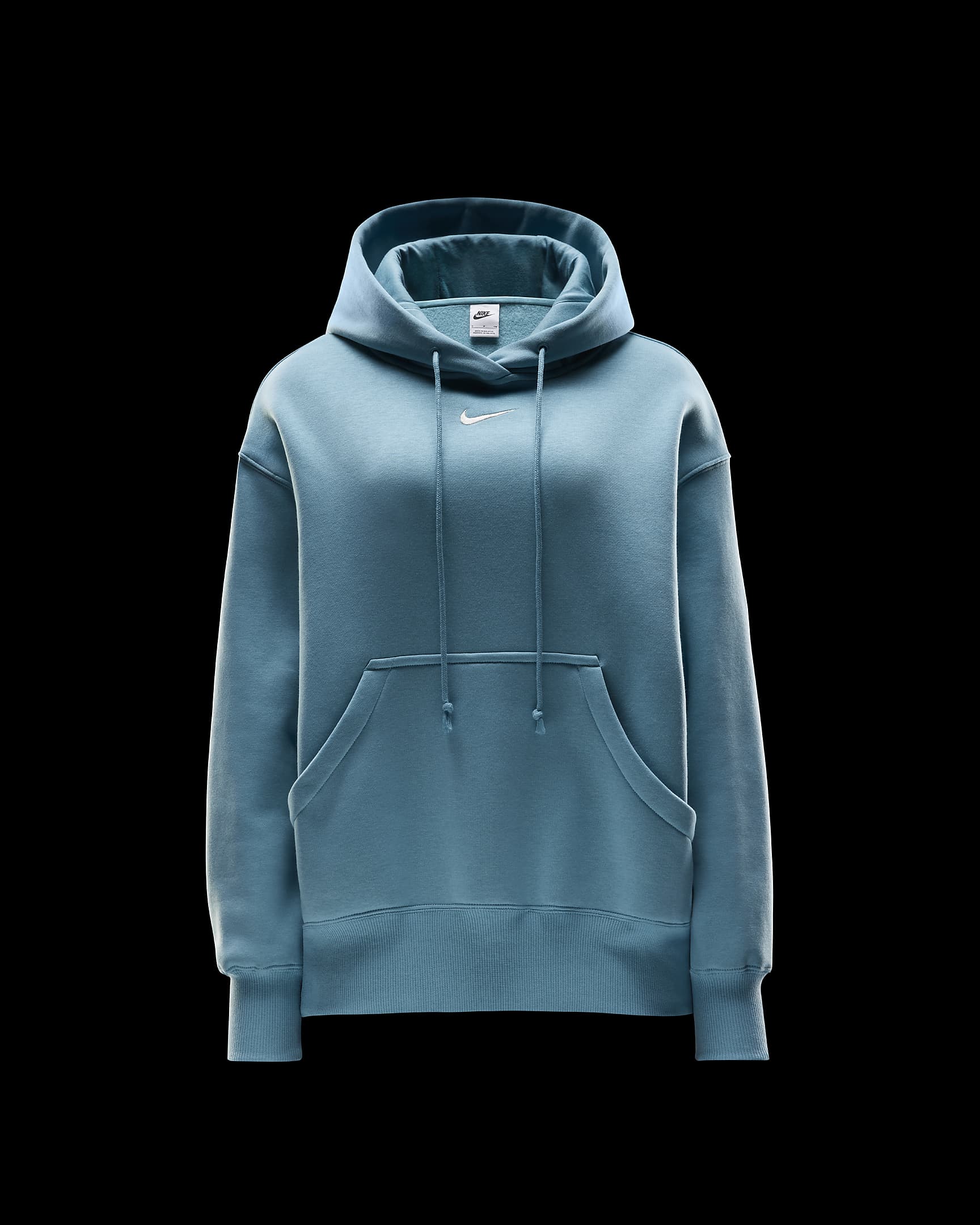 Nike Sportswear Phoenix Fleece Bol Kesimli Kadın Kapüşonlu Sweatshirt'ü - Denim Turquoise/Sail