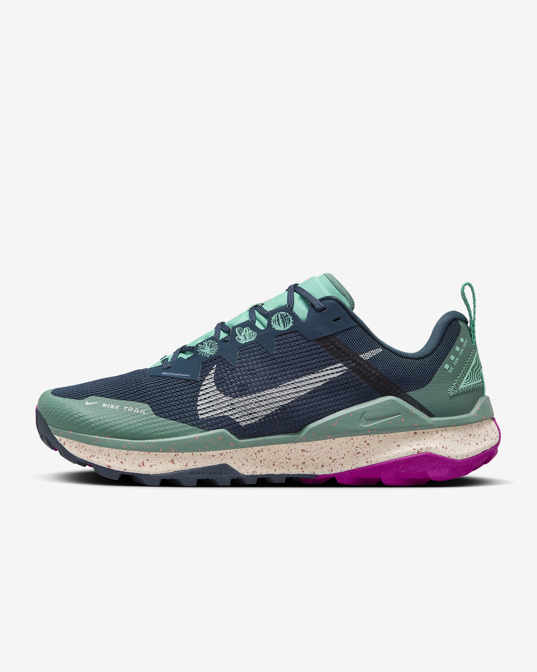 Nike Wildhorse 8 Arazi Tipi Erkek Koşu Ayakkabısı
 - Armory Navy/Bicoastal/Green Frost/Pale Ivory