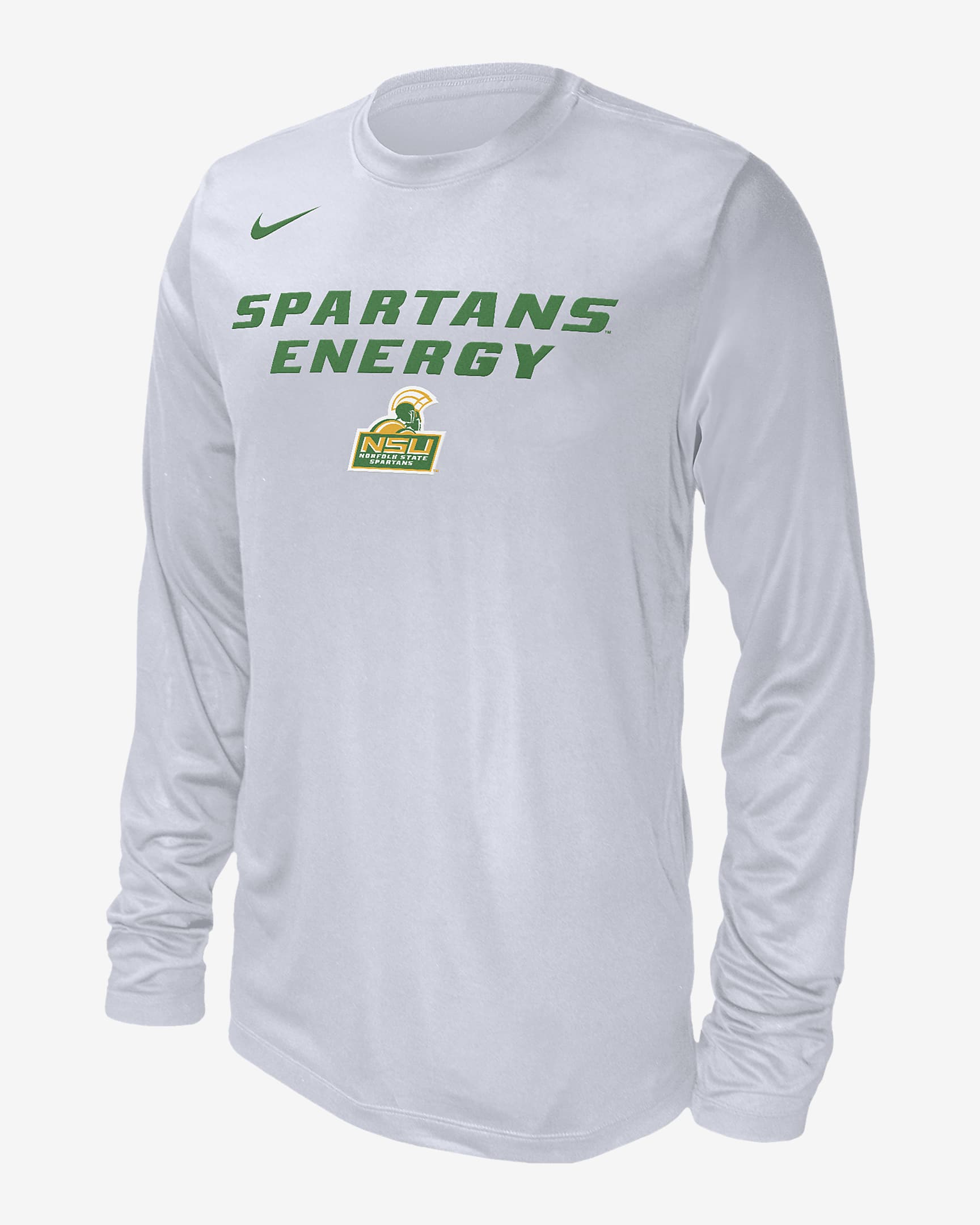 Norfolk State Men's Nike College Long-Sleeve T-Shirt - White