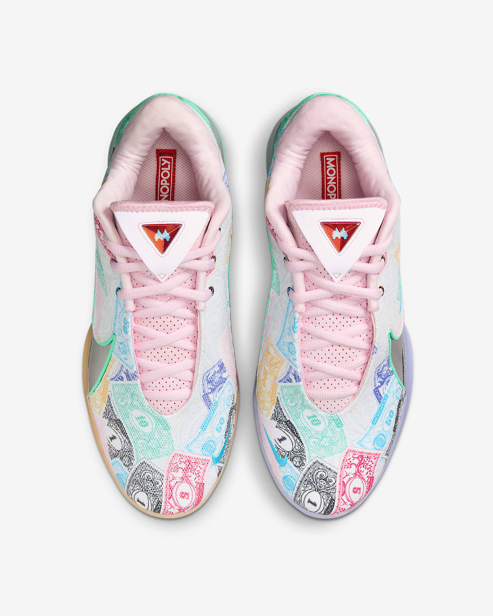 LeBron XXII "Currency" Basketball Shoes - White/Green Glow/Pink Foam/Baltic Blue