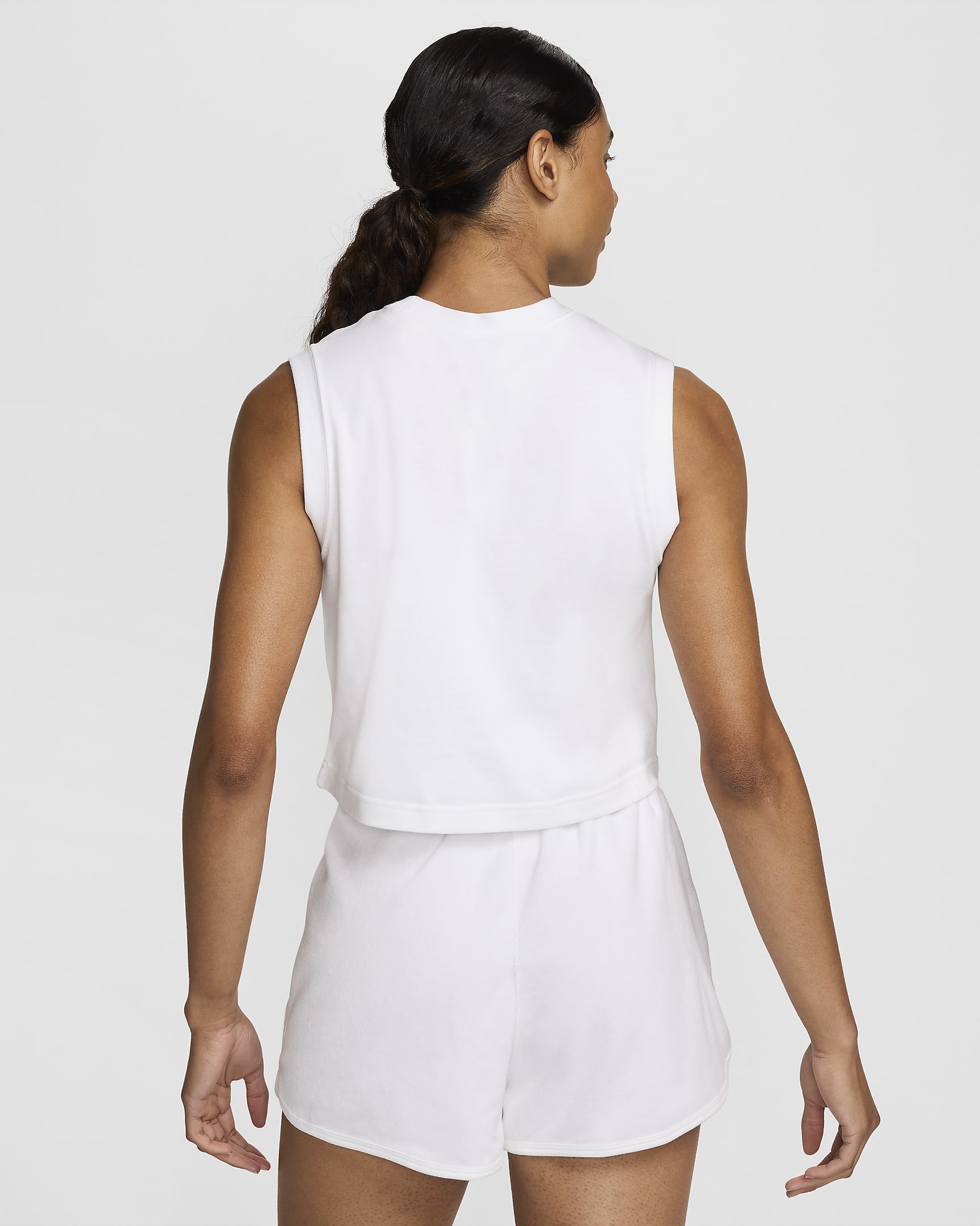 Débardeur de tennis coupe courte NikeCourt Heritage pour femme - Blanc