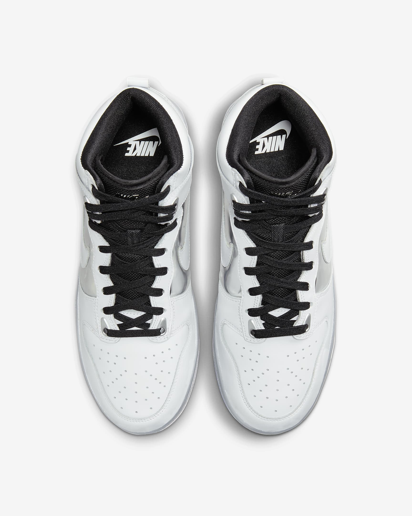 Nike Dunk High SE Women's Shoes - White/Metallic Silver/Black/White