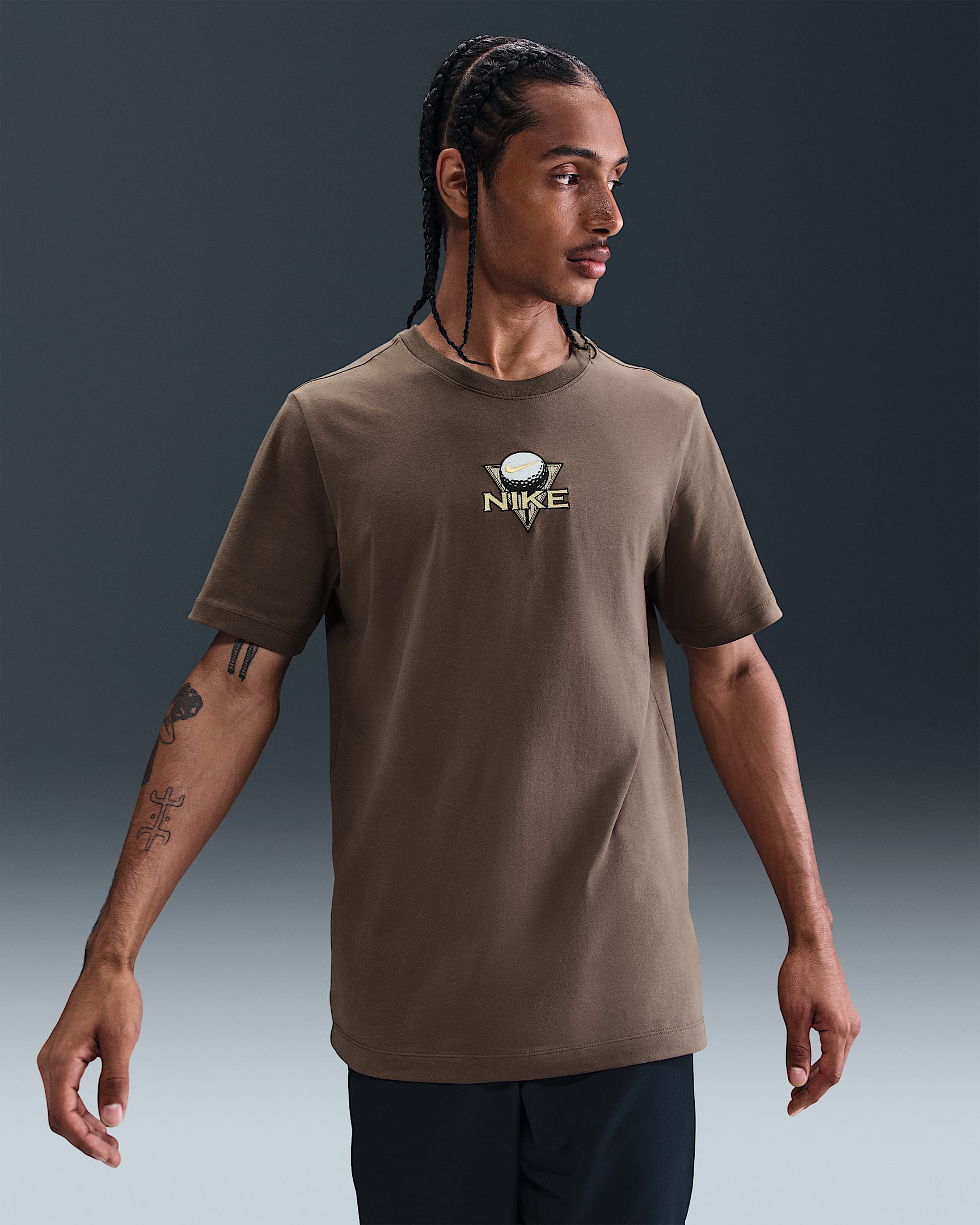 Męski T-shirt do golfa Nike - Ironstone