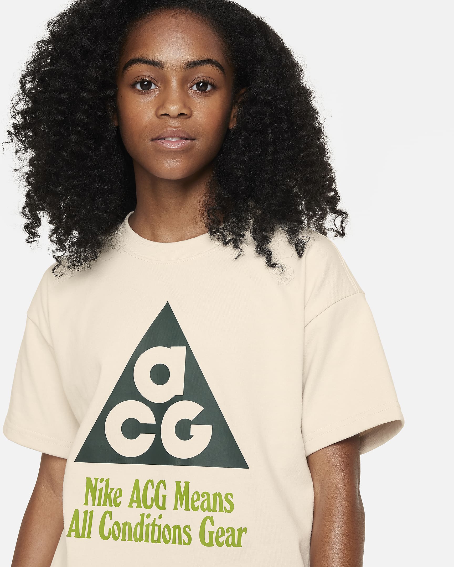 Nike ACG póló nagyobb gyerekeknek - Light Orewood Brown
