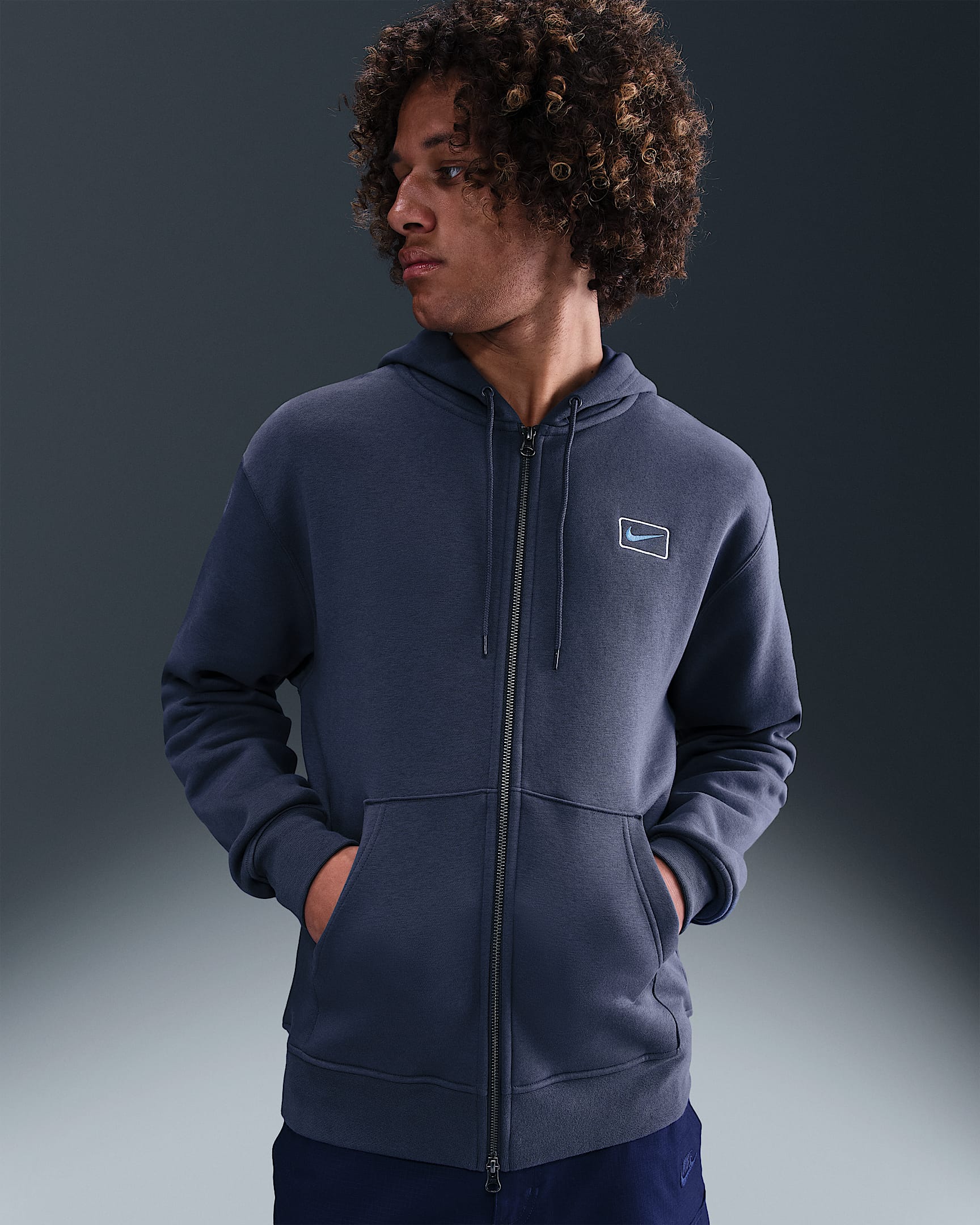 Nike Sportswear Men's Full-Zip Hoodie - Thunder Blue