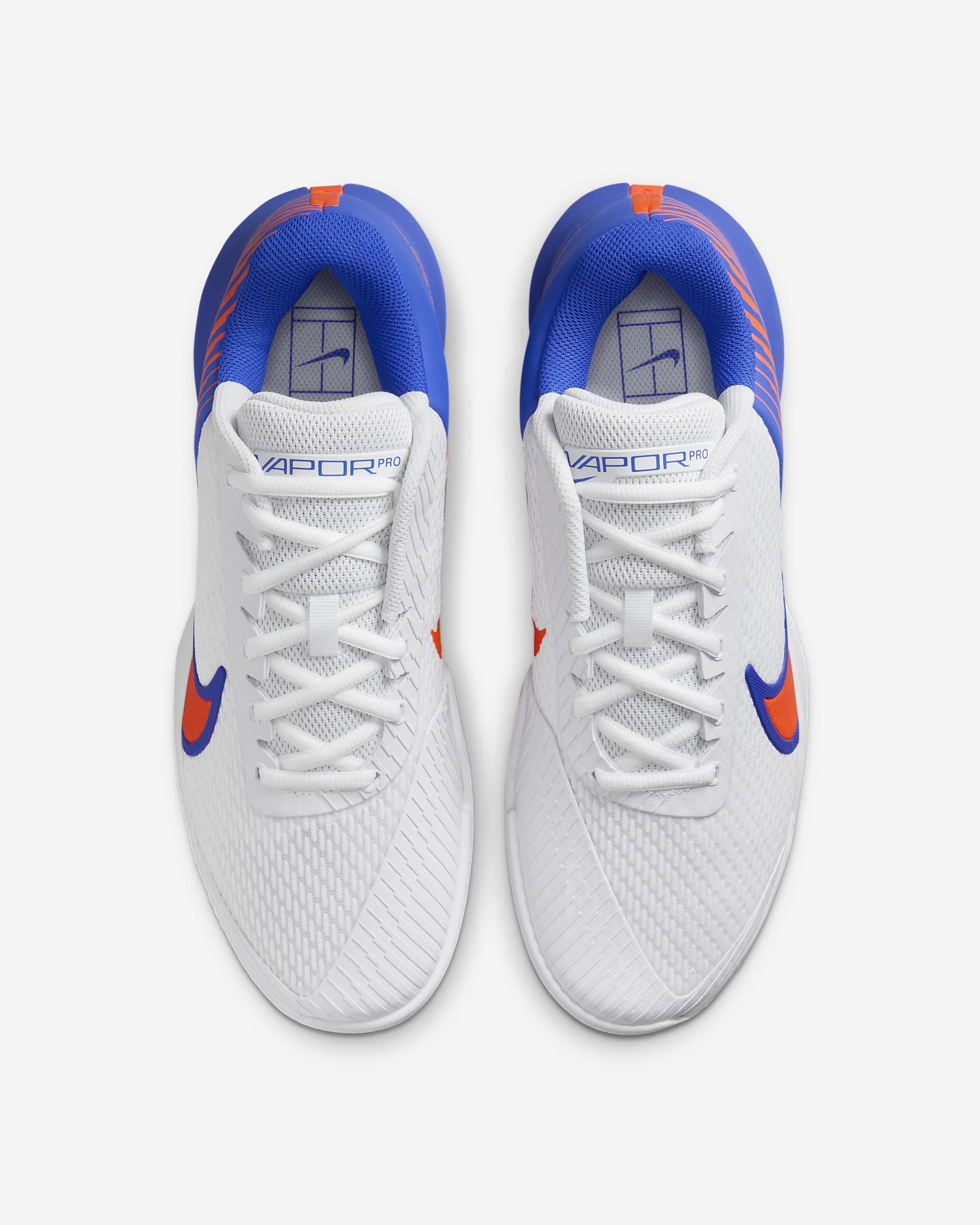 NikeCourt Air Zoom Vapor Pro 2 Herren-Tennisschuh für Hartplätze - Weiß/Hyper Royal/Hyper Crimson