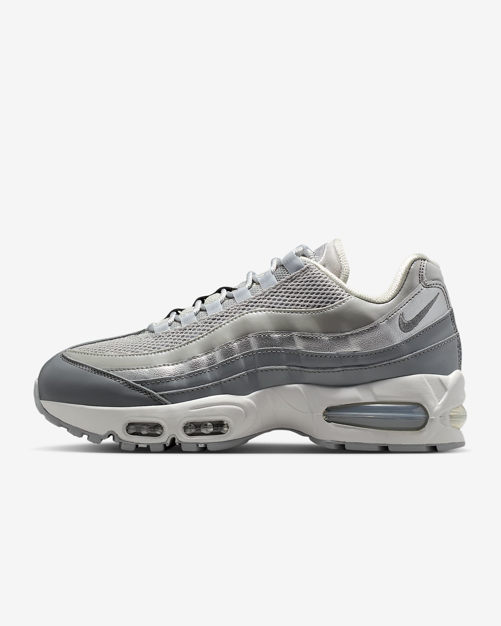 Nike Air Max 95 Big Bubble SE Sko för kvinnor - Grey Fog/Particle Grey/Photon Dust/Metallic Silver