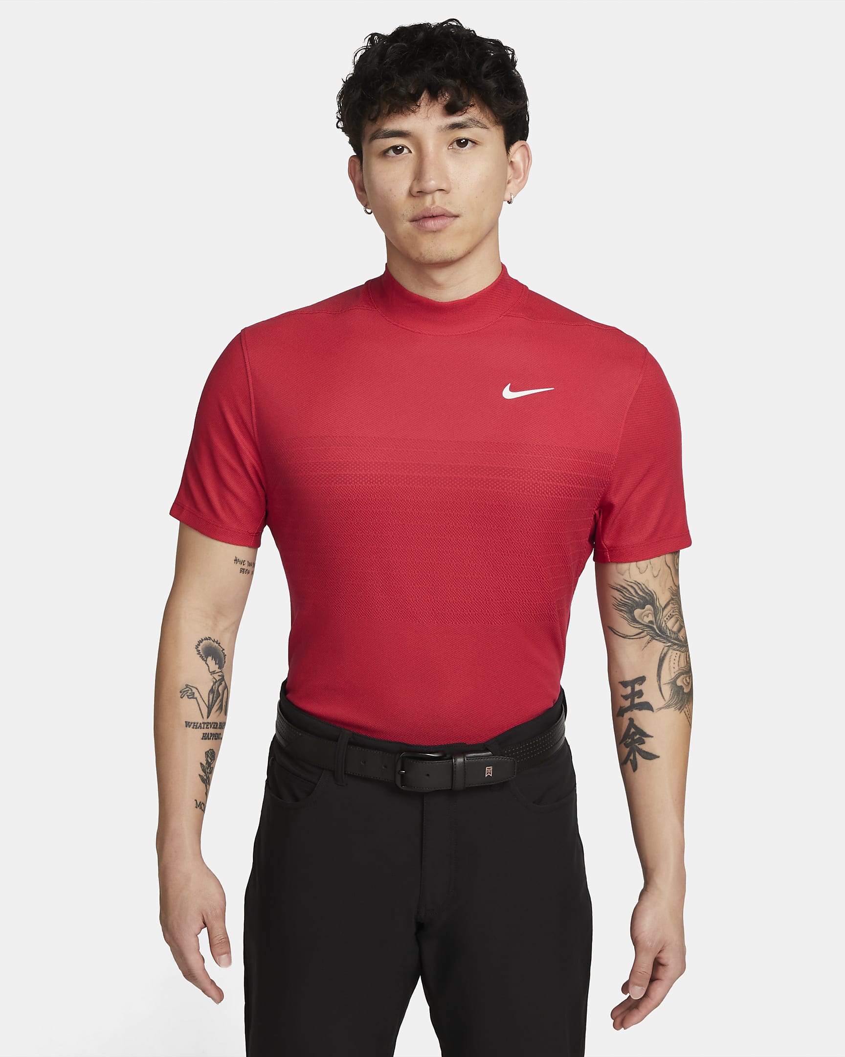 Nike Dri-FIT ADV Tiger Woods Men's Mock-Neck Golf Polo. Nike SG