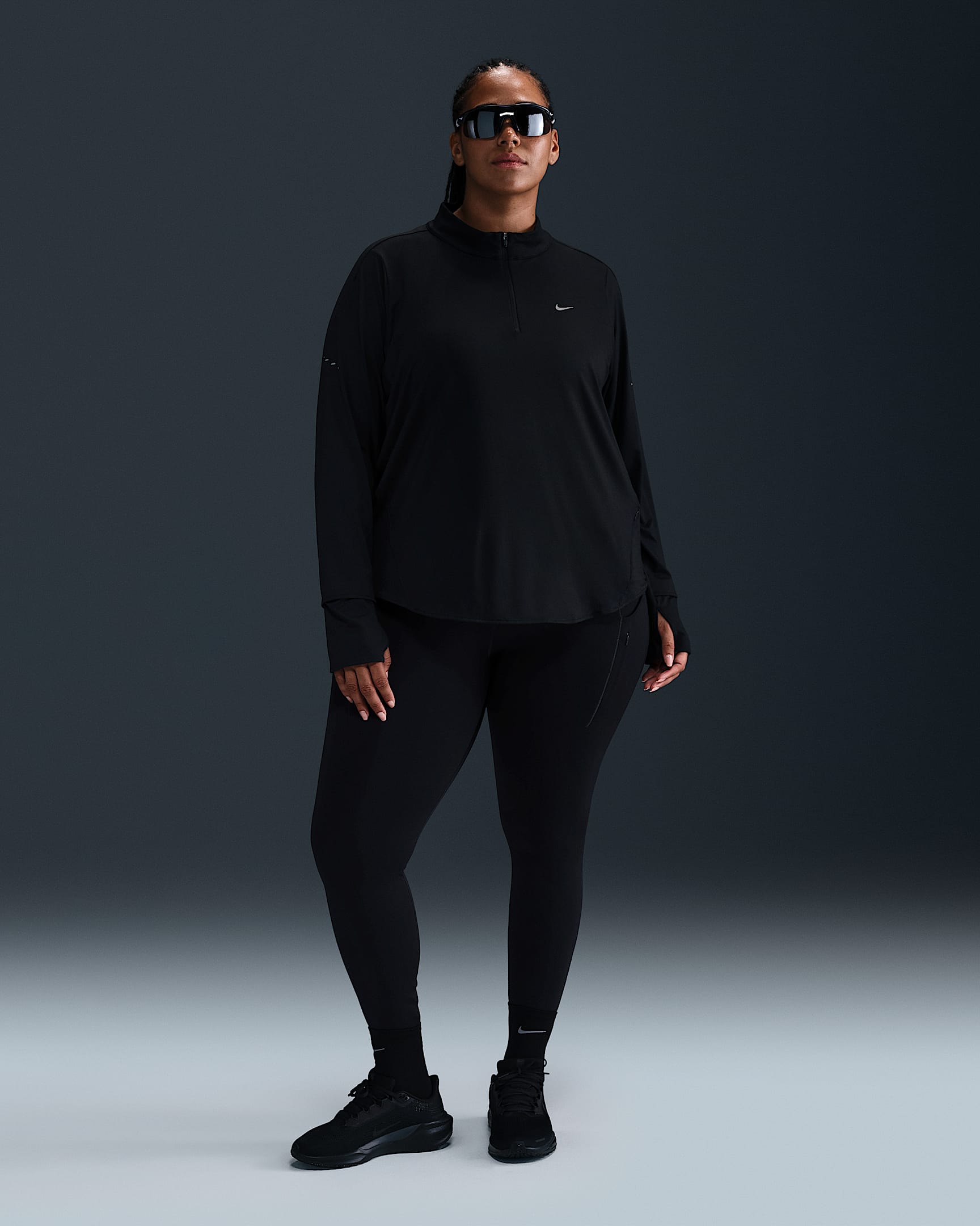 Nike Swift Women's Dri-FIT UV 1/4-Zip Running Top (Plus Size)