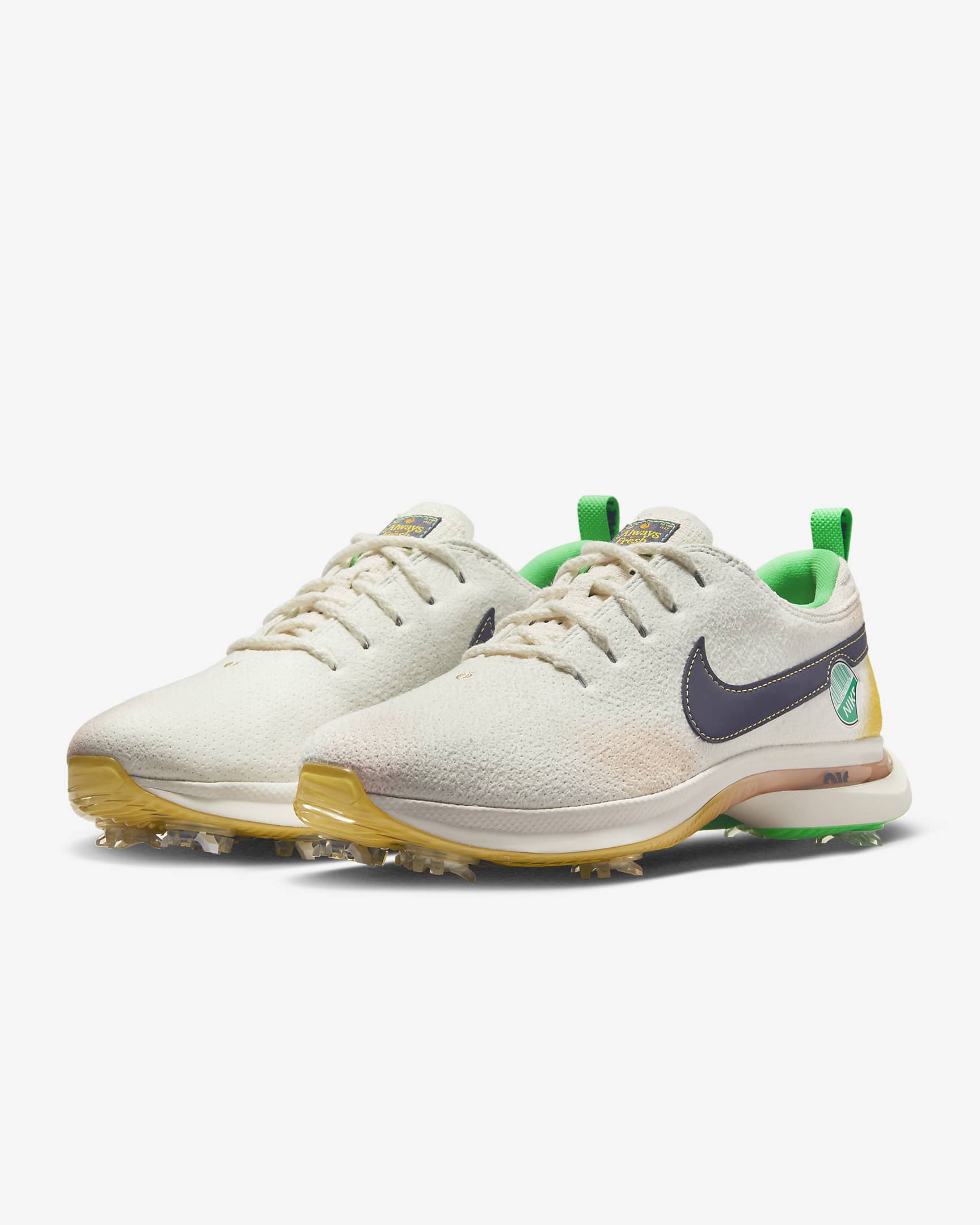 Calzado de golf para hombre Nike Air Zoom Victory Tour 3 NRG - Fantasma/Oro medio oeste/Algas eléctricas/Parrilla