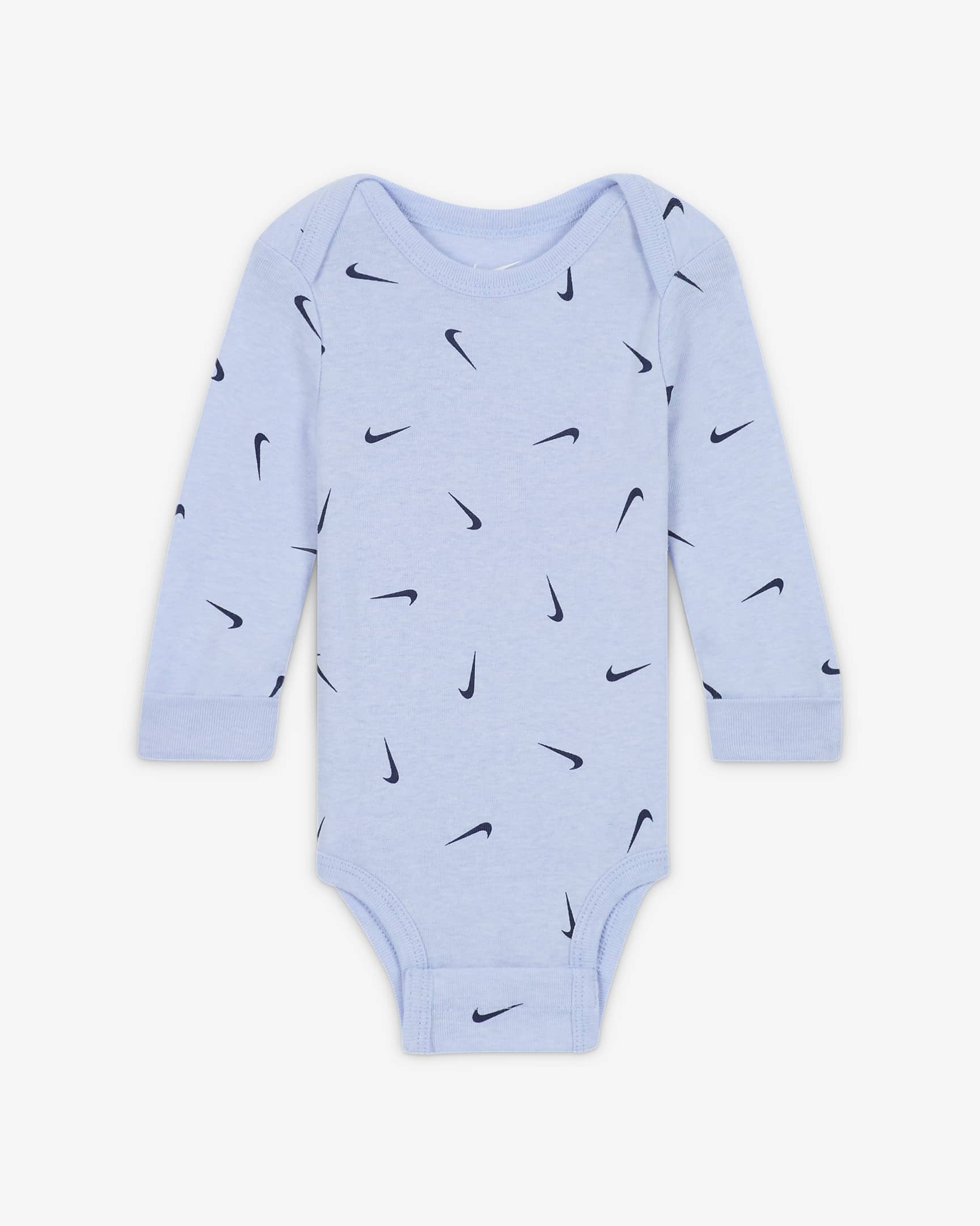 Nike Baby Essentials Baby (0-9M) Long Sleeve Bodysuits (3 Pack) - Cobalt Bliss