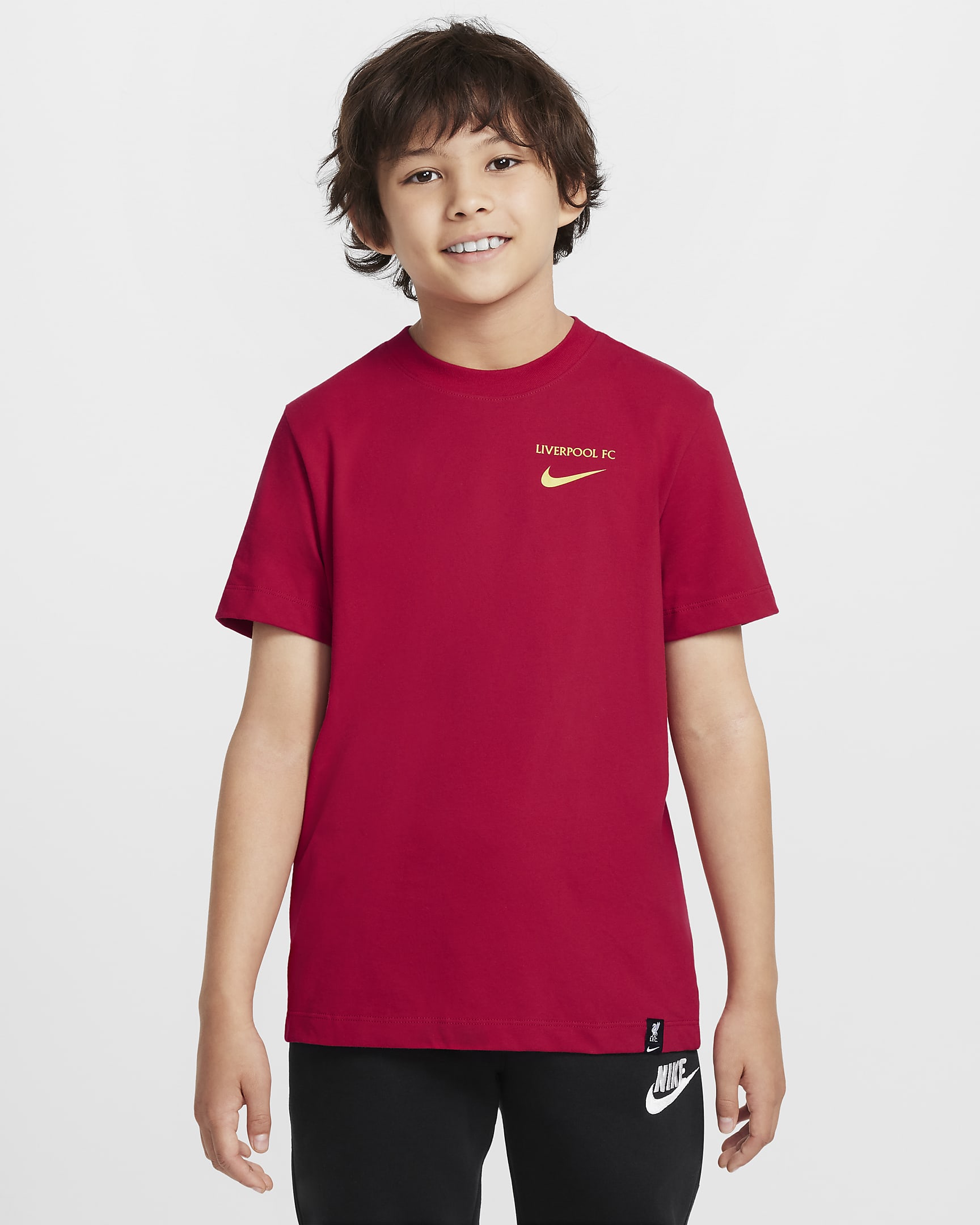 Liverpool F.C. Older Kids' Nike Football T-Shirt - Gym Red