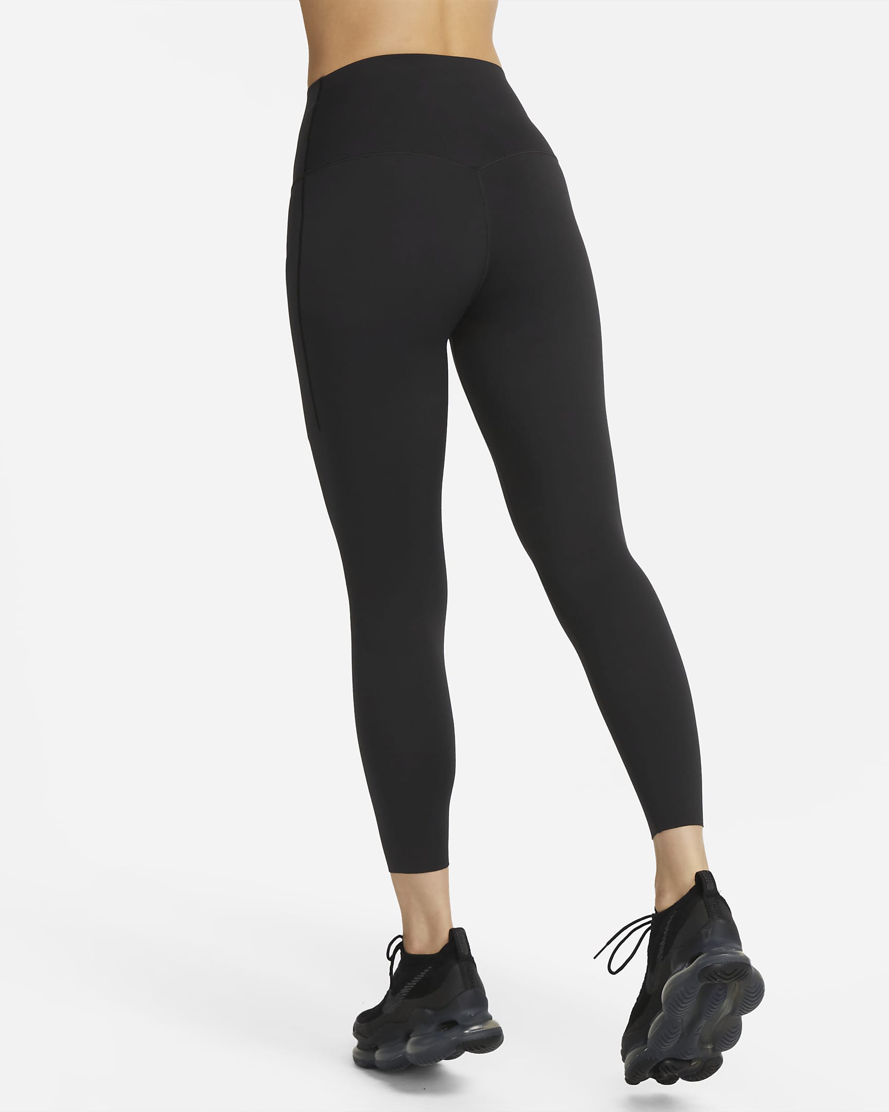 Nike Universa Women's Medium-Support High-Waisted 7/8 Leggings with Pockets - Black/Black