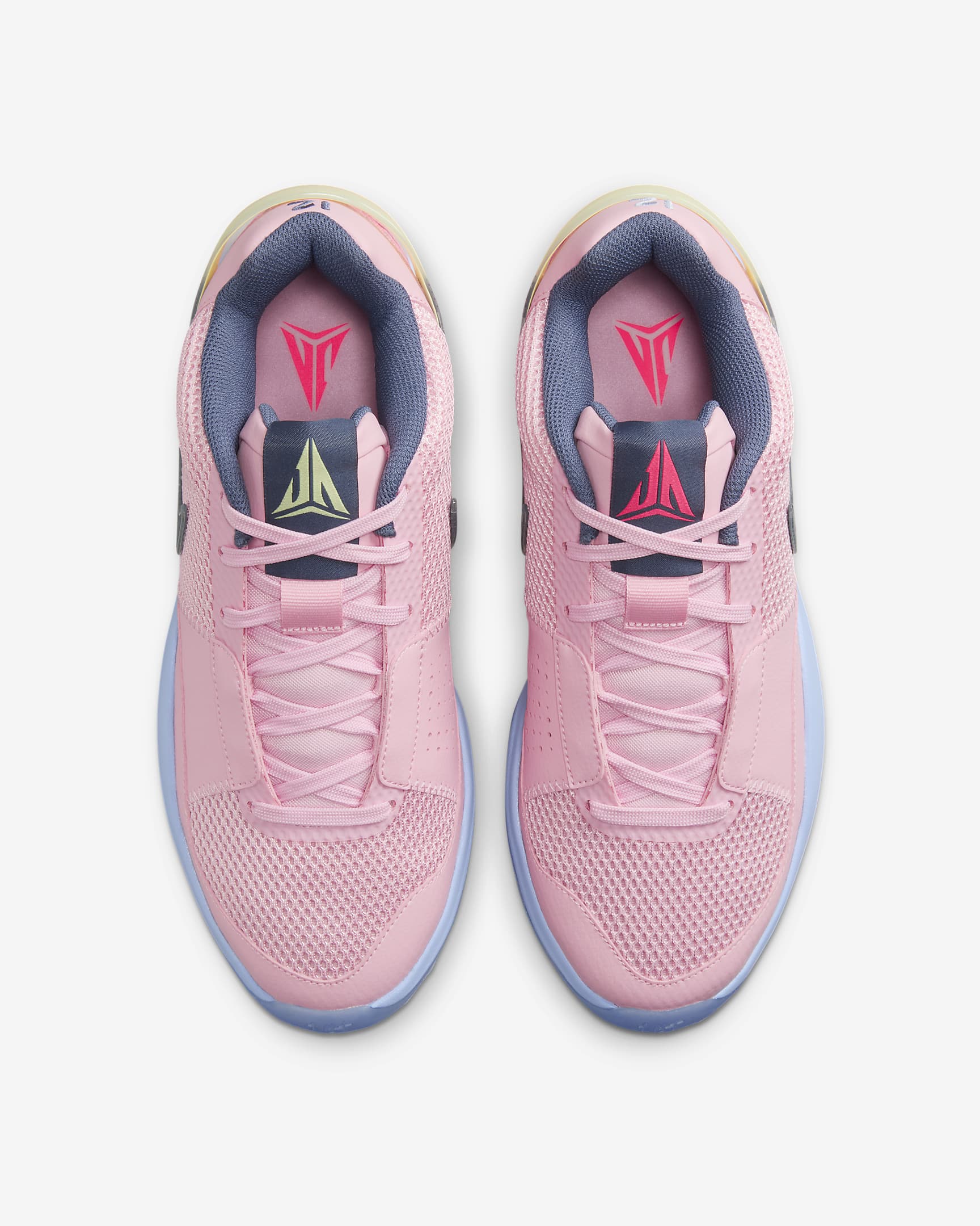 Ja 1 Basketball Shoes - Medium Soft Pink/Cobalt Bliss/Citron Tint/Diffused Blue