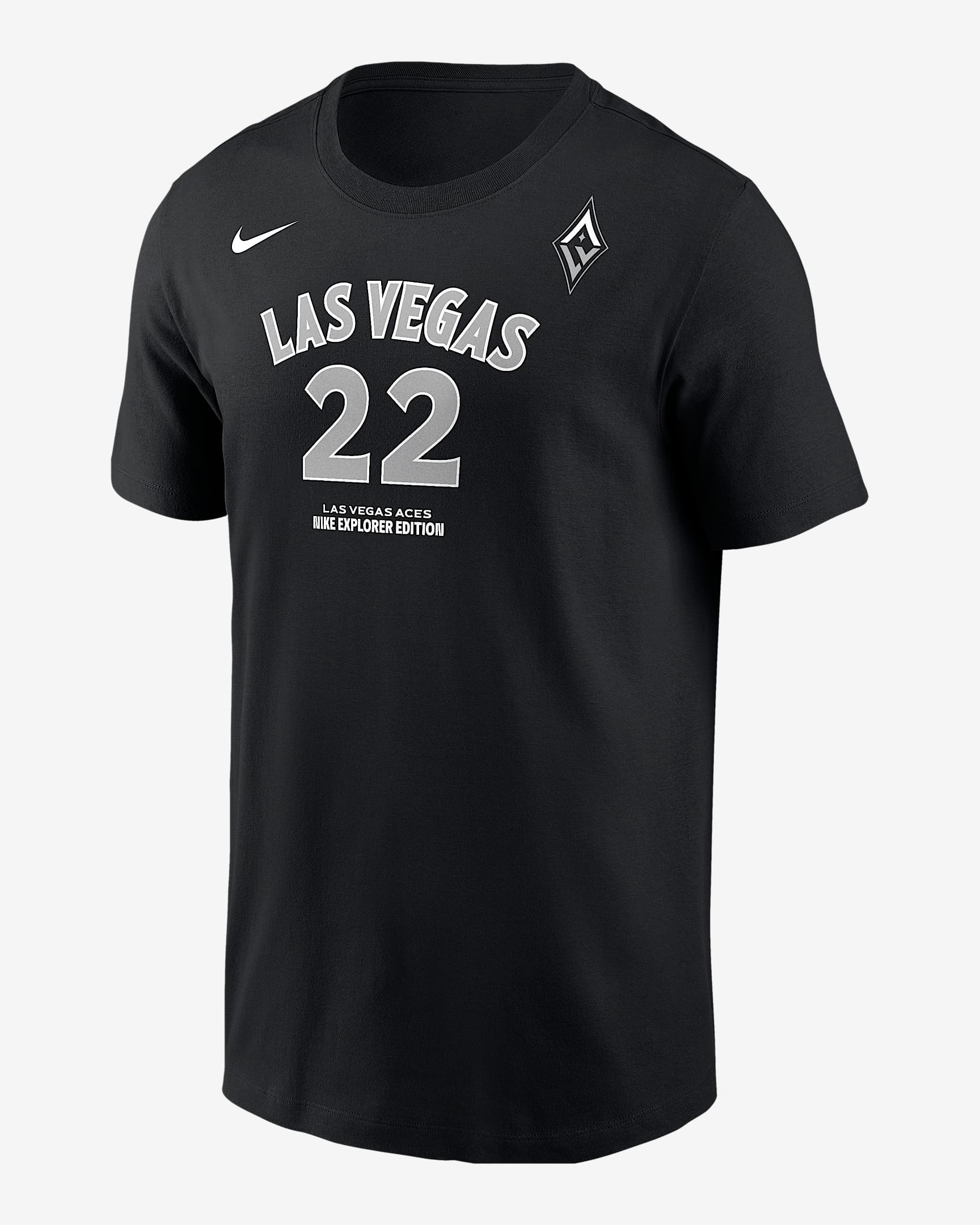 A'ja Wilson Las Vegas Aces Men's Nike WNBA T-Shirt - Black