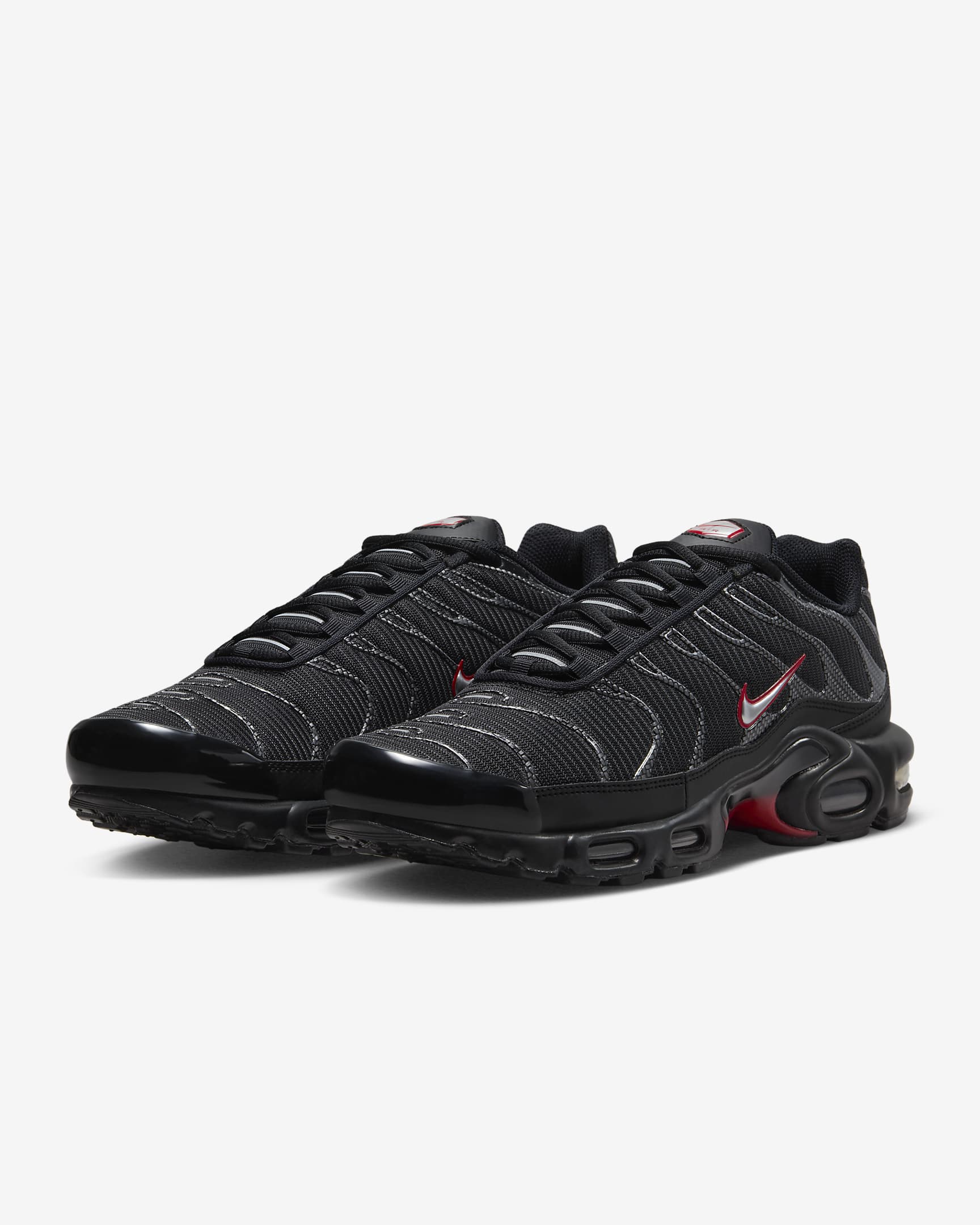 Nike Air Max Plus Zapatillas - Hombre - Negro/University Red/Plata metalizado