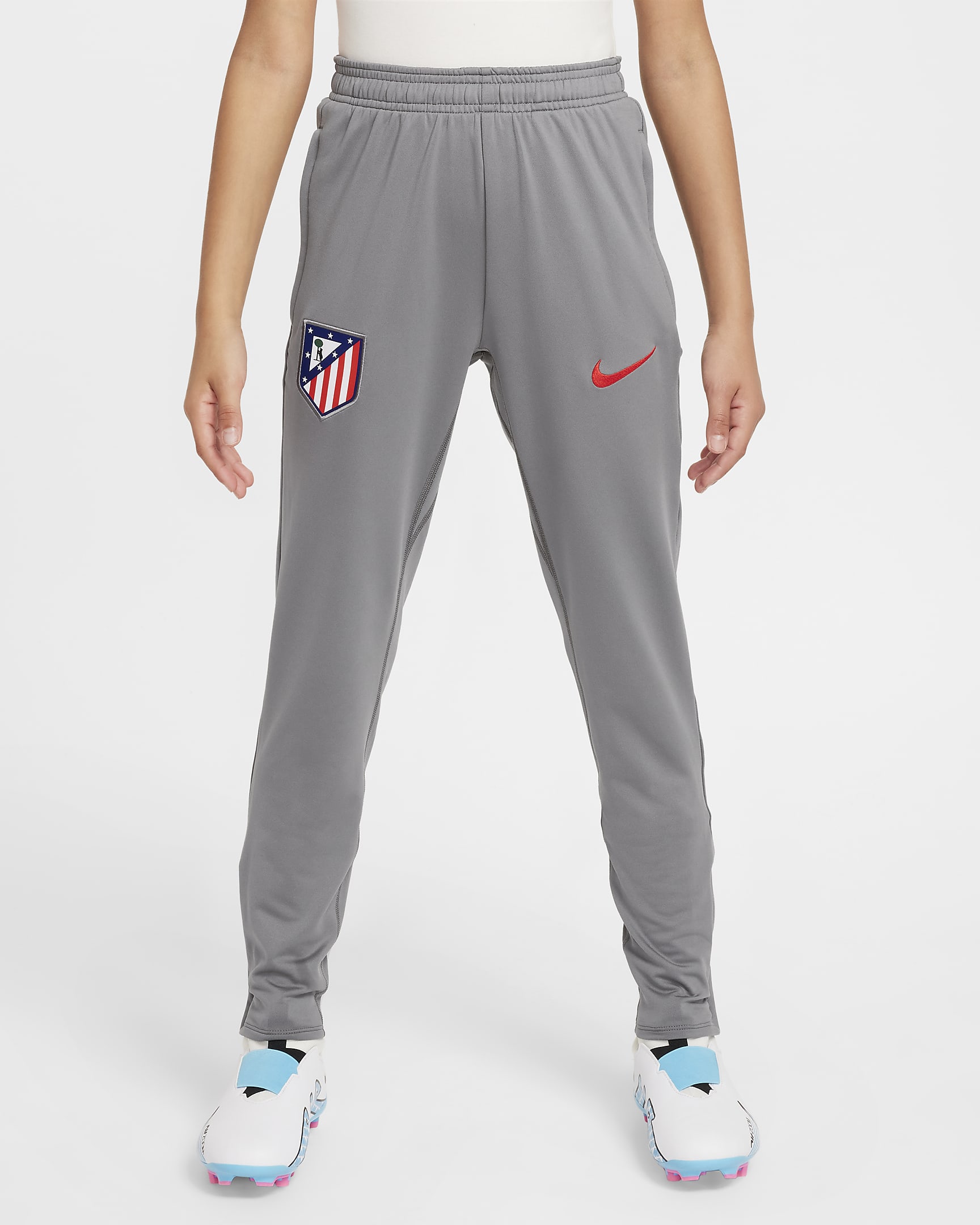 Atlético Madrid Strike Nike Dri-FIT Fußballhose für ältere Kinder - Flat Pewter/Noise Aqua/Light Crimson