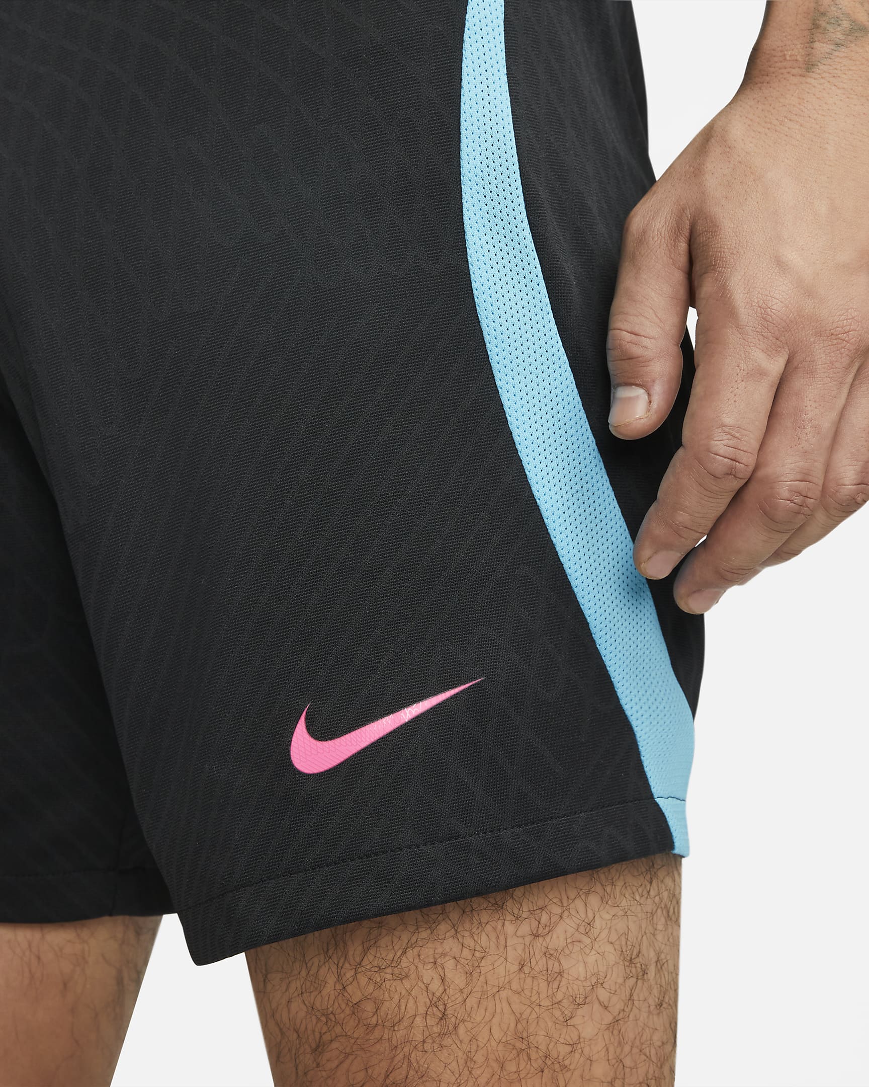 Nike Dri-FIT Strike Men's Football Shorts - Black/Baltic Blue/Hyper Pink