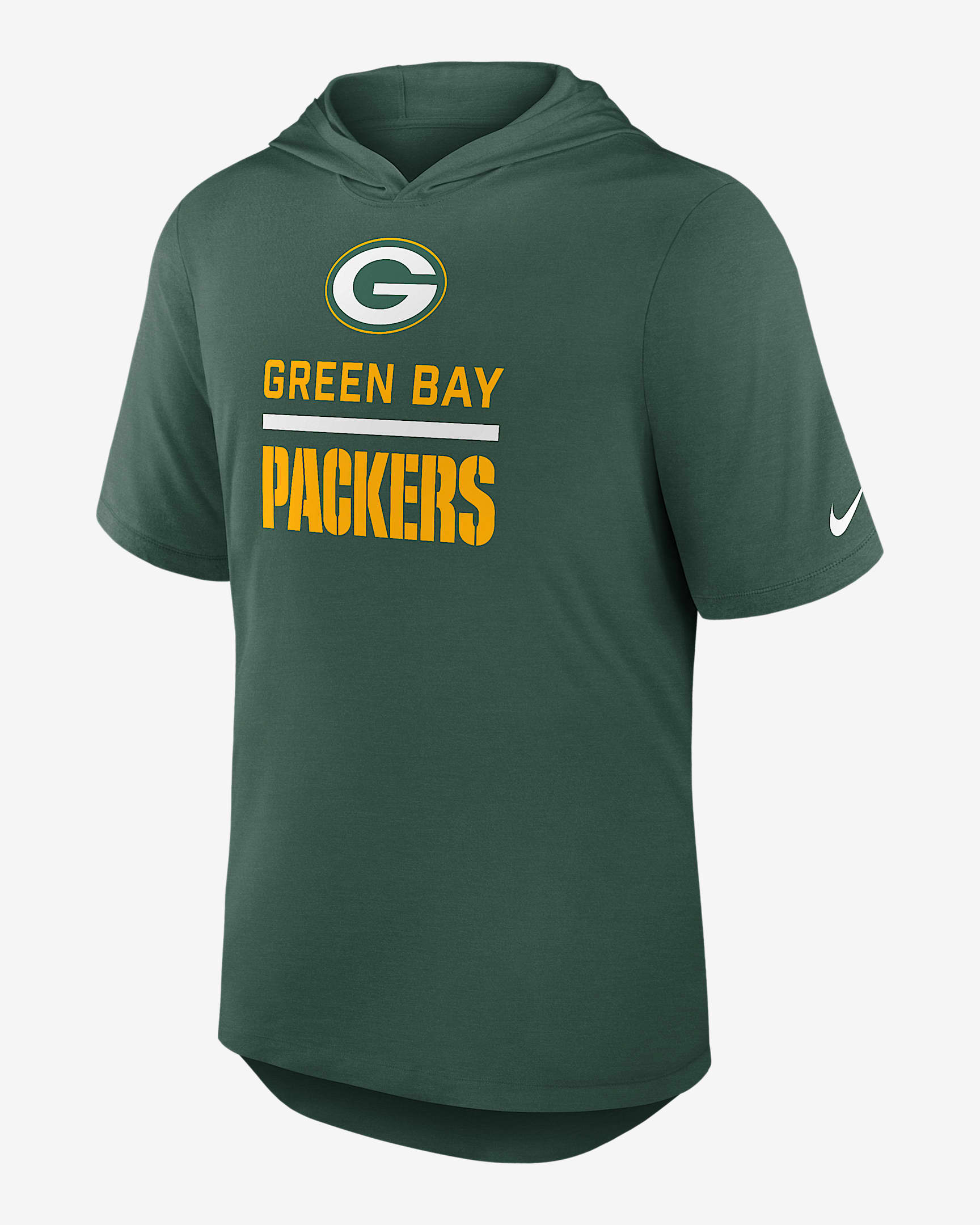 Green Bay Packers Men's Nike Dri-FIT NFL Hooded T-Shirt - Green