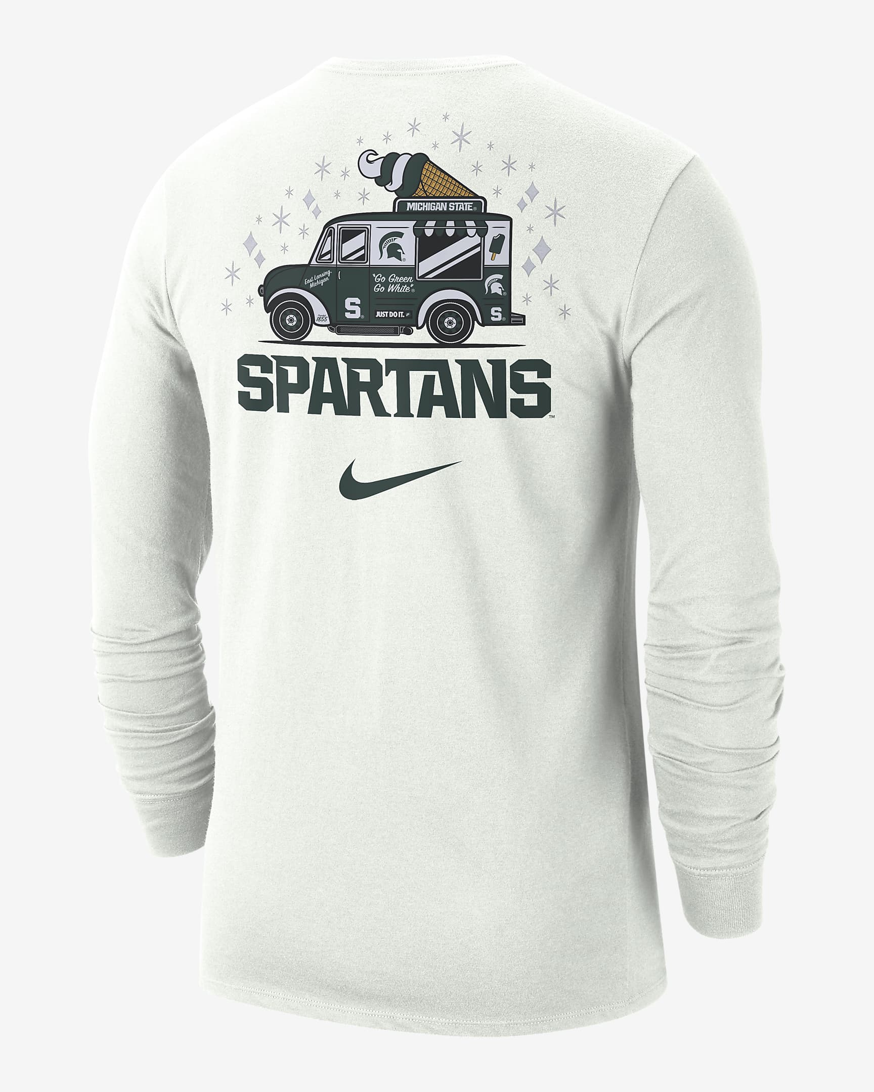 Michigan State Men's Nike College Long-Sleeve T-Shirt - Summit White