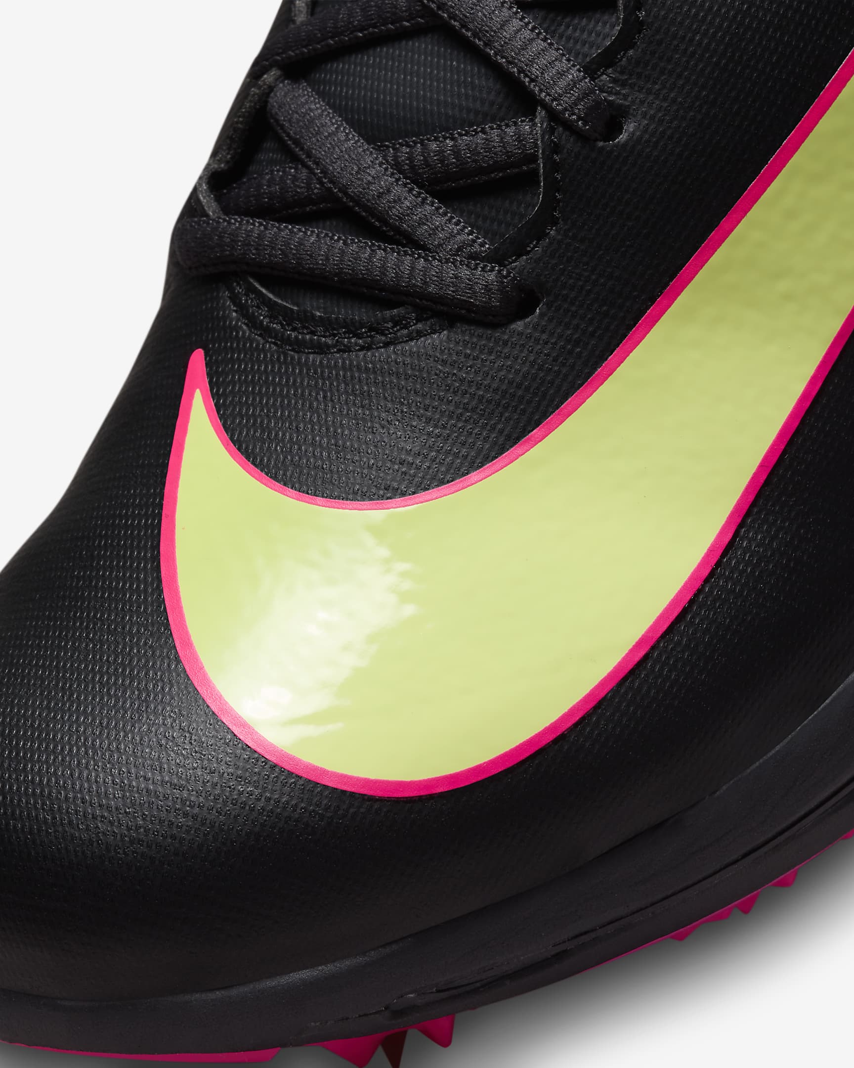 Nike Triple Jump Elite 2 piggsko til hoppøvelser - Svart/Light Lemon Twist/Fierce Pink