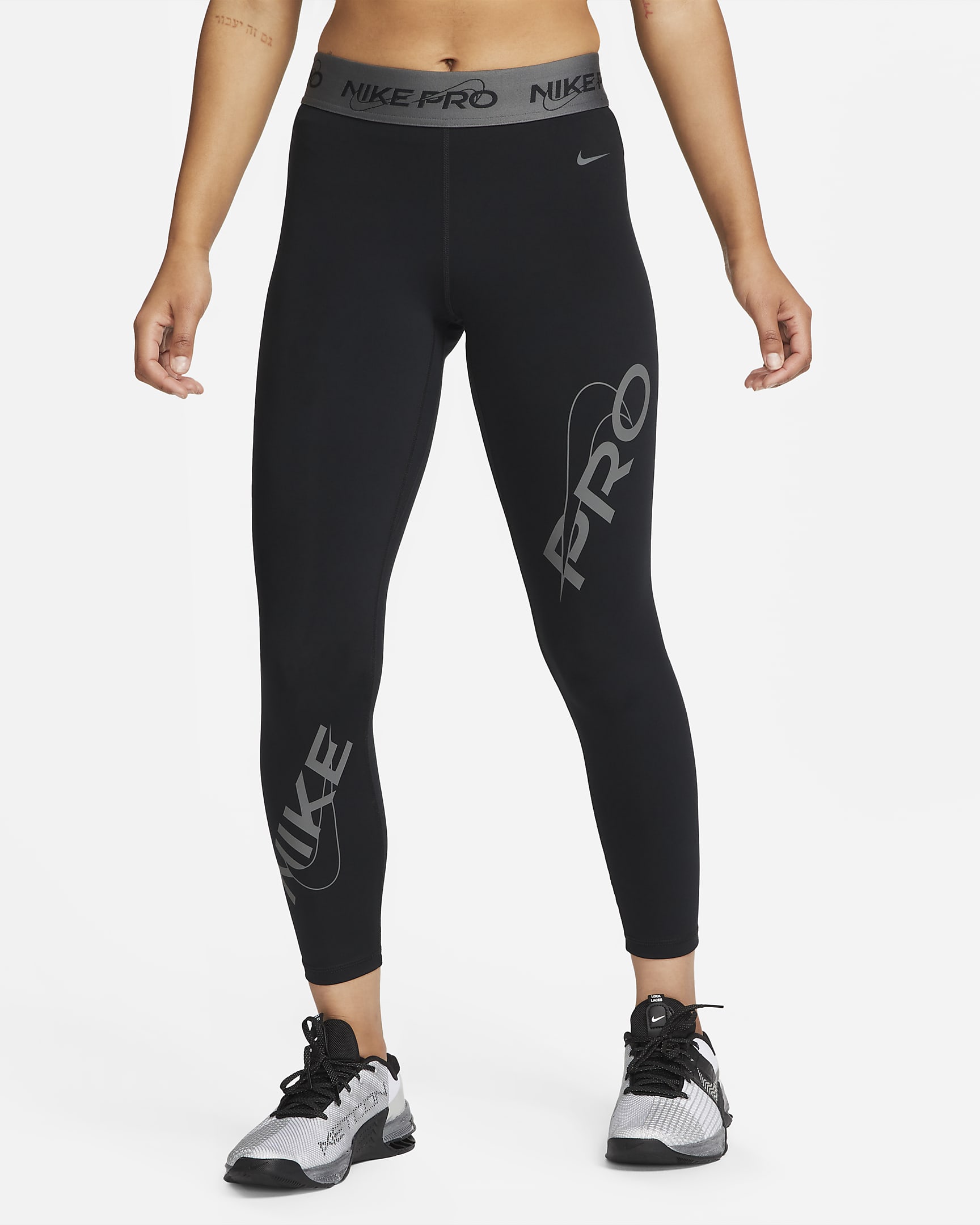 Nike Pro Women's MidRise 7/8 Graphic Leggings. Nike DK