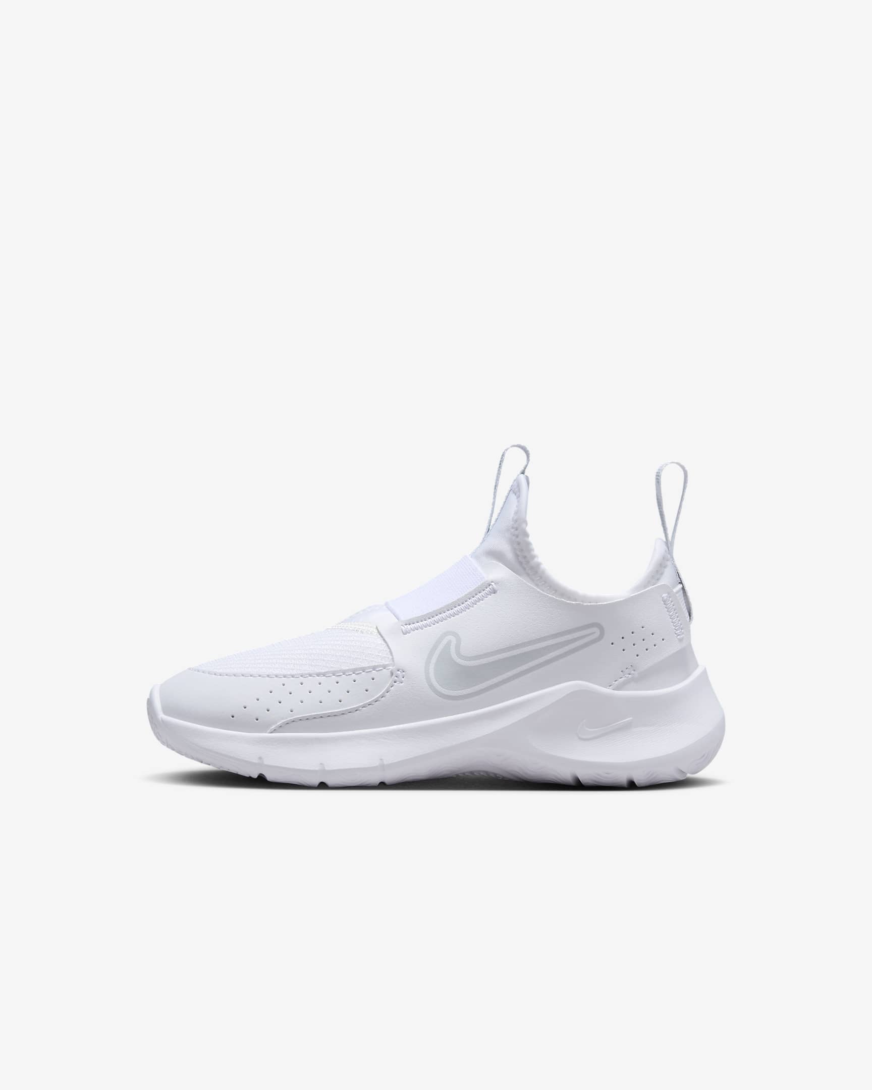 Nike Flex Runner 3 Younger Kids' Shoes - White/White/Pure Platinum