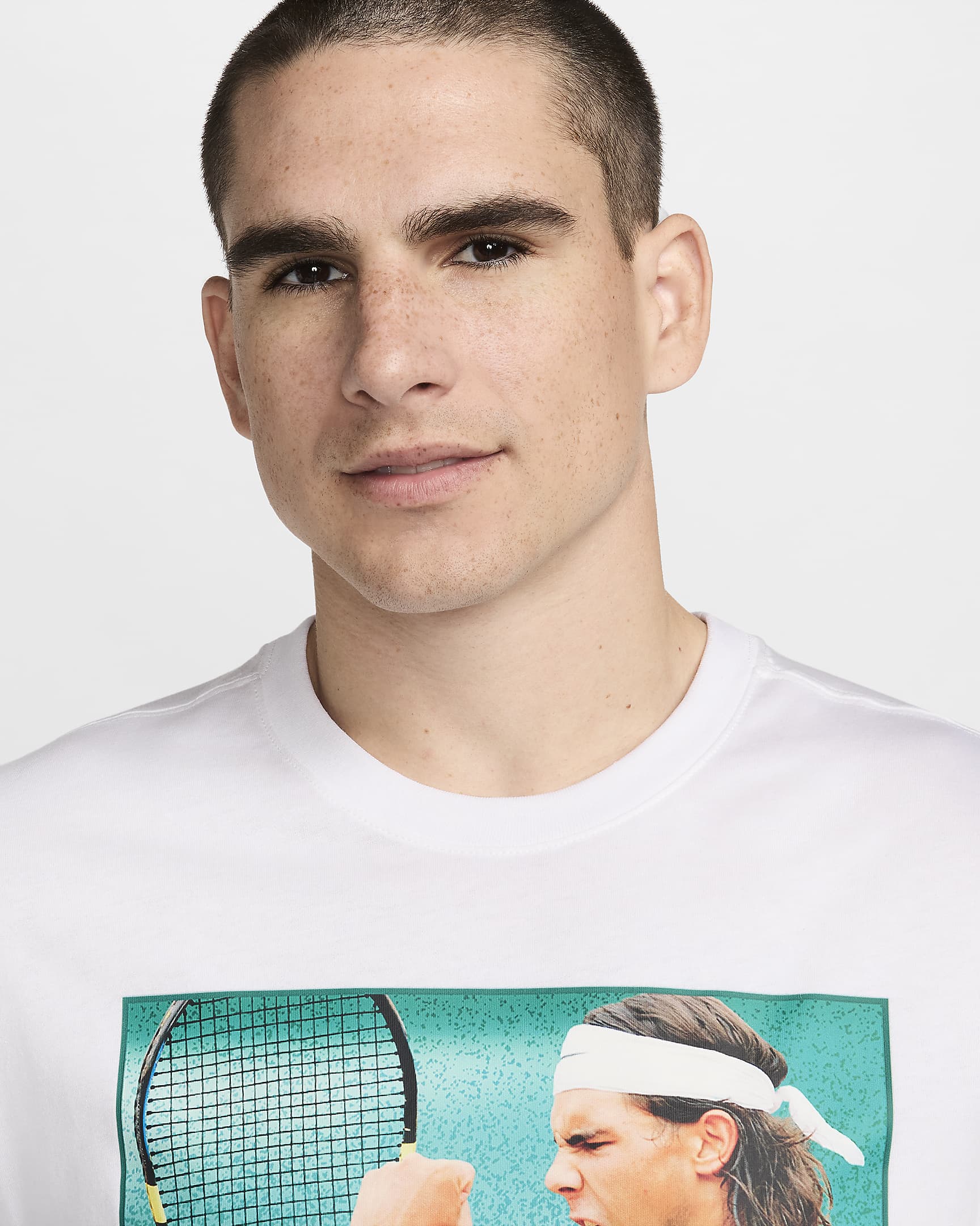 Rafa Herren-Tennis-T-Shirt - Weiß