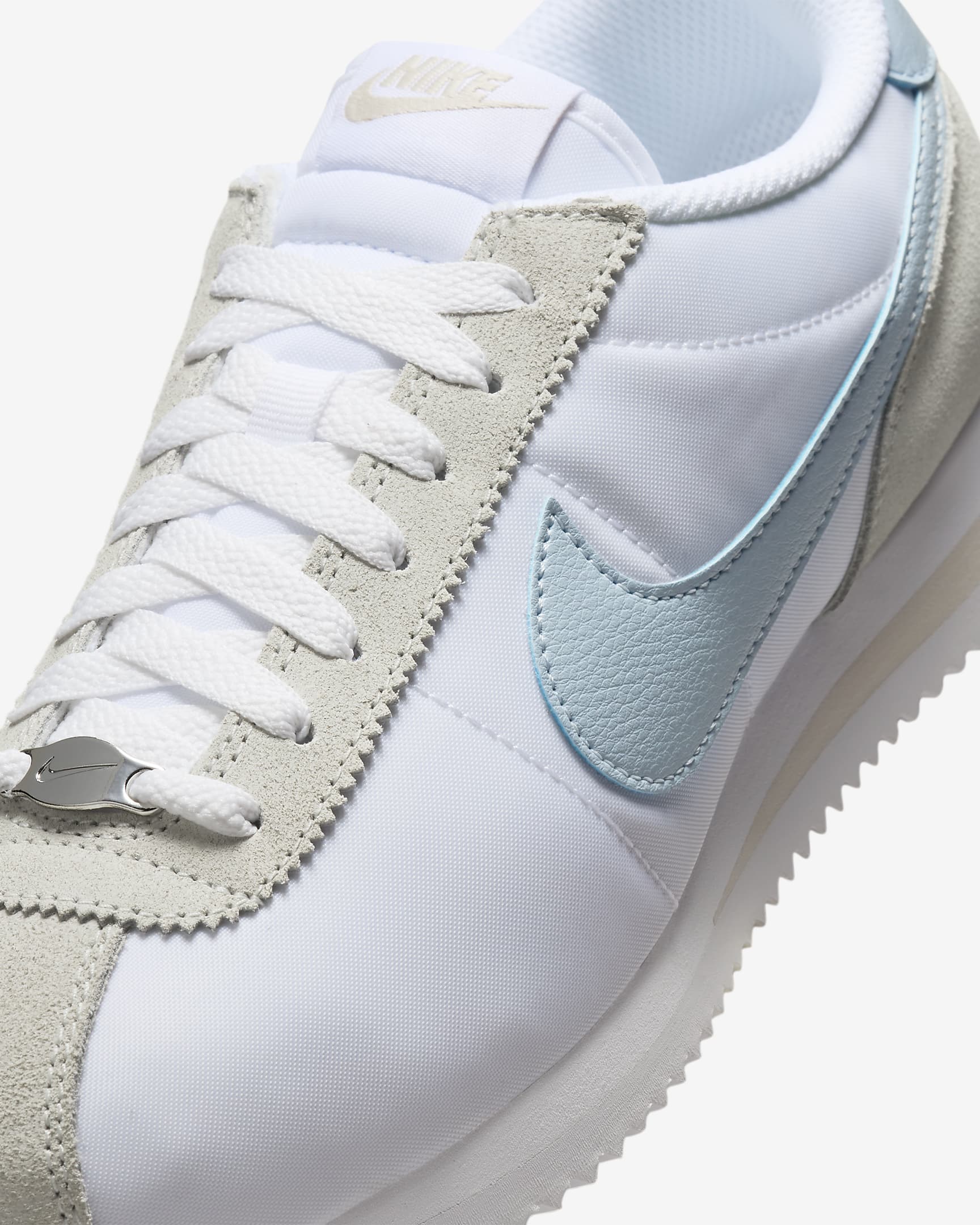 Nike Cortez Textile Shoes - White/Light Orewood Brown/Summit White/Light Armory Blue