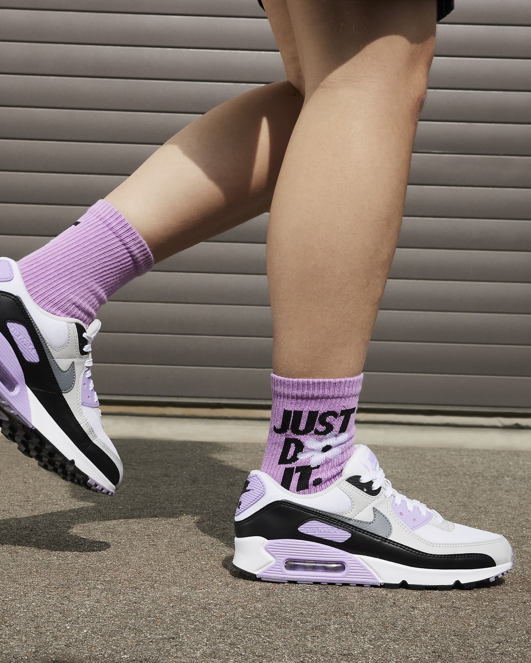 Nike Air Max 90 女鞋 - 白色/Lilac/Photon Dust/Cool Grey