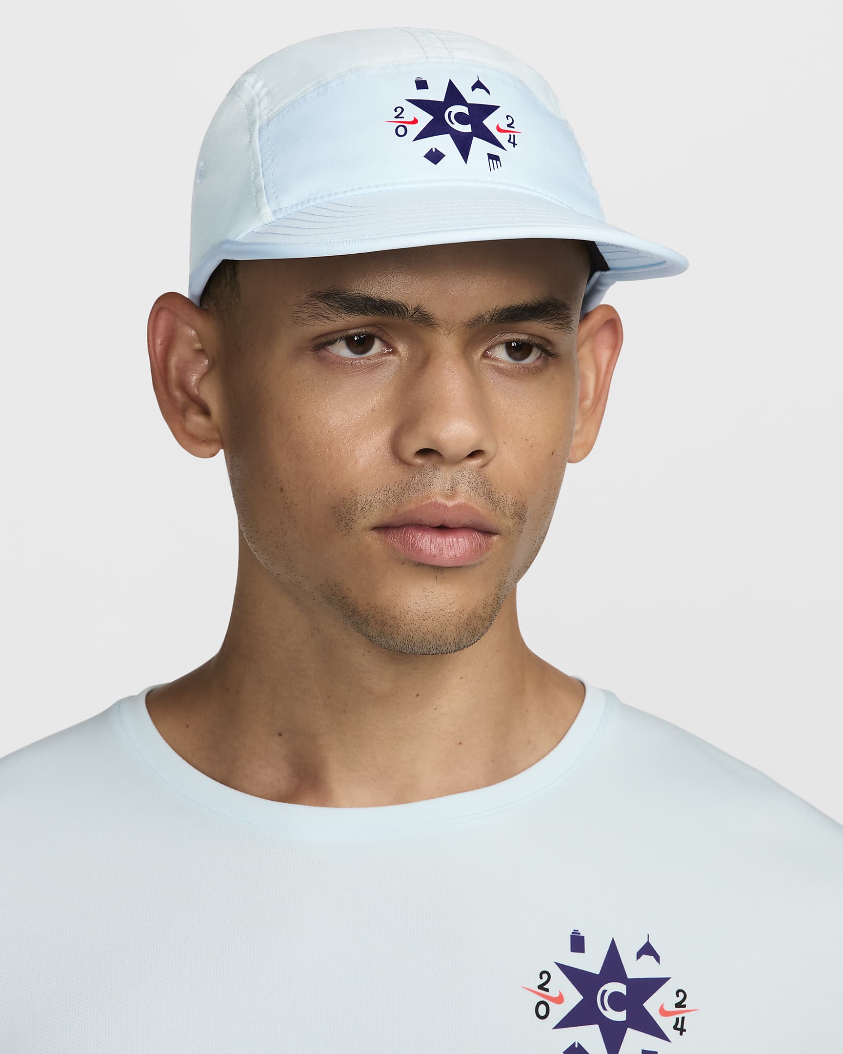 Nike Fly Unstructured Dri-FIT Cap - Glacier Blue/Bright Crimson