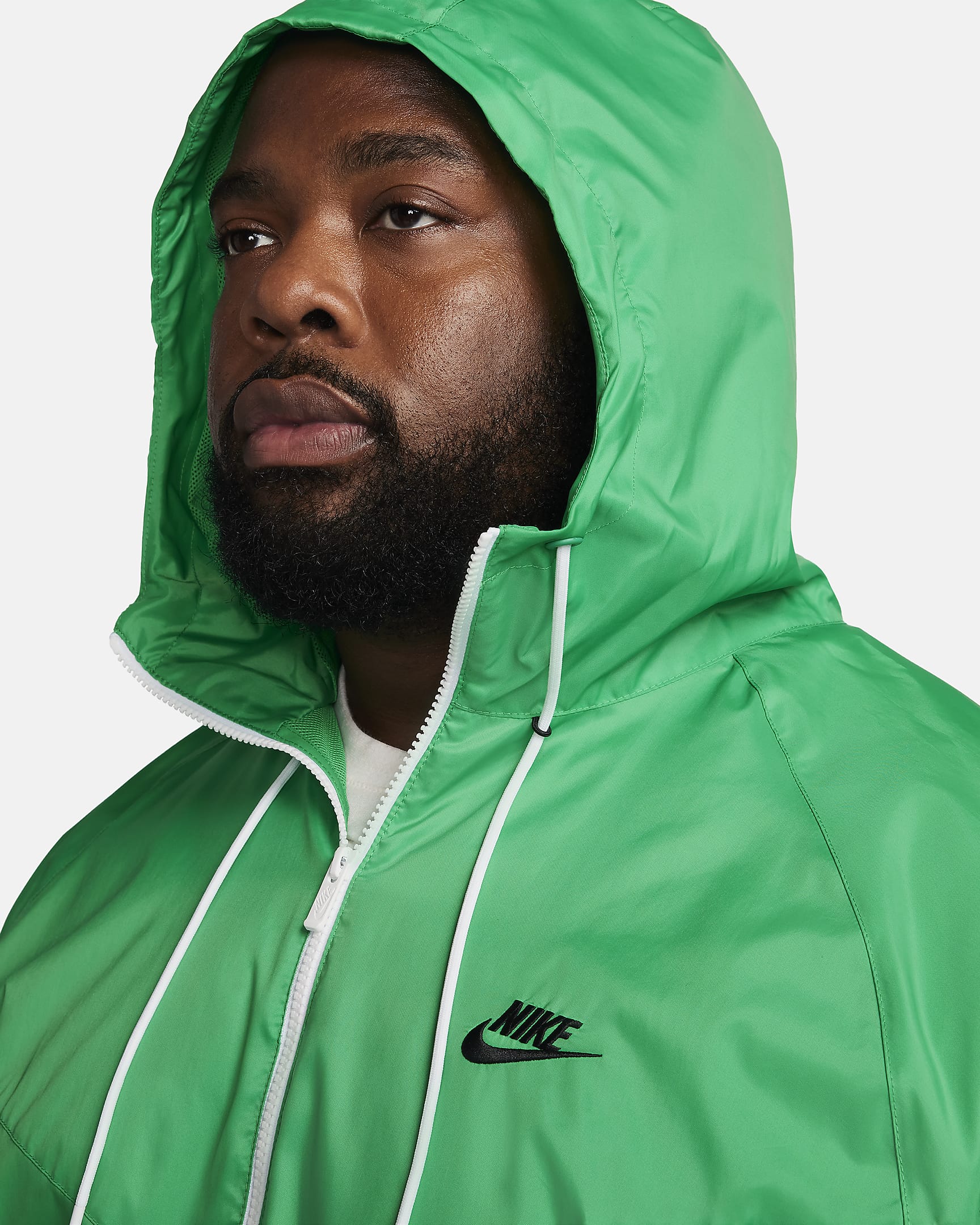 Nike Sportswear Windrunner Kapüşonlu Erkek Ceketi - Stadium Green/Siyah