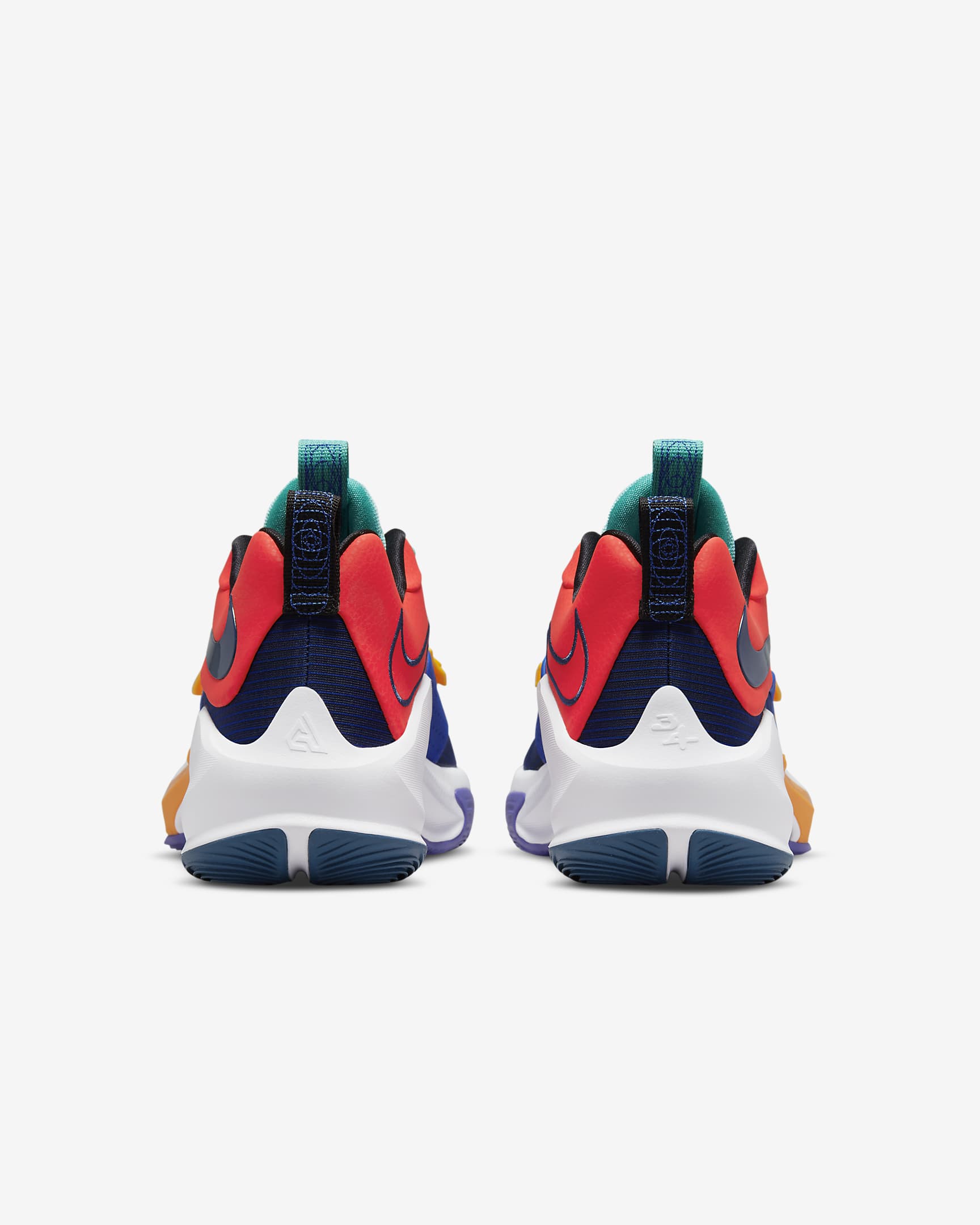 Freak 3 Basketball Shoes - Bright Crimson/University Gold/Washed Teal/Mystic Navy