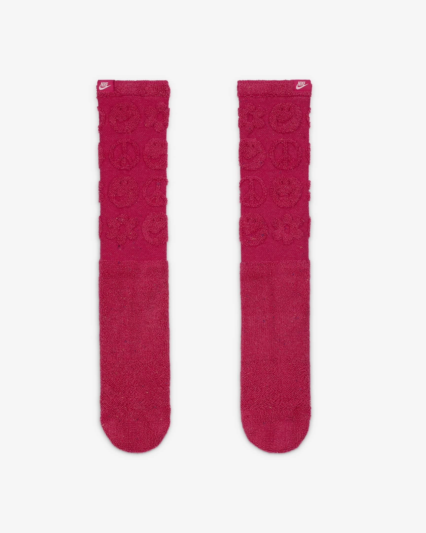 Nike Everyday Plus Cushioned Crew Socks (1 Pair) - Fireberry/Pinksicle/Light Ultramarine/Medium Soft Pink