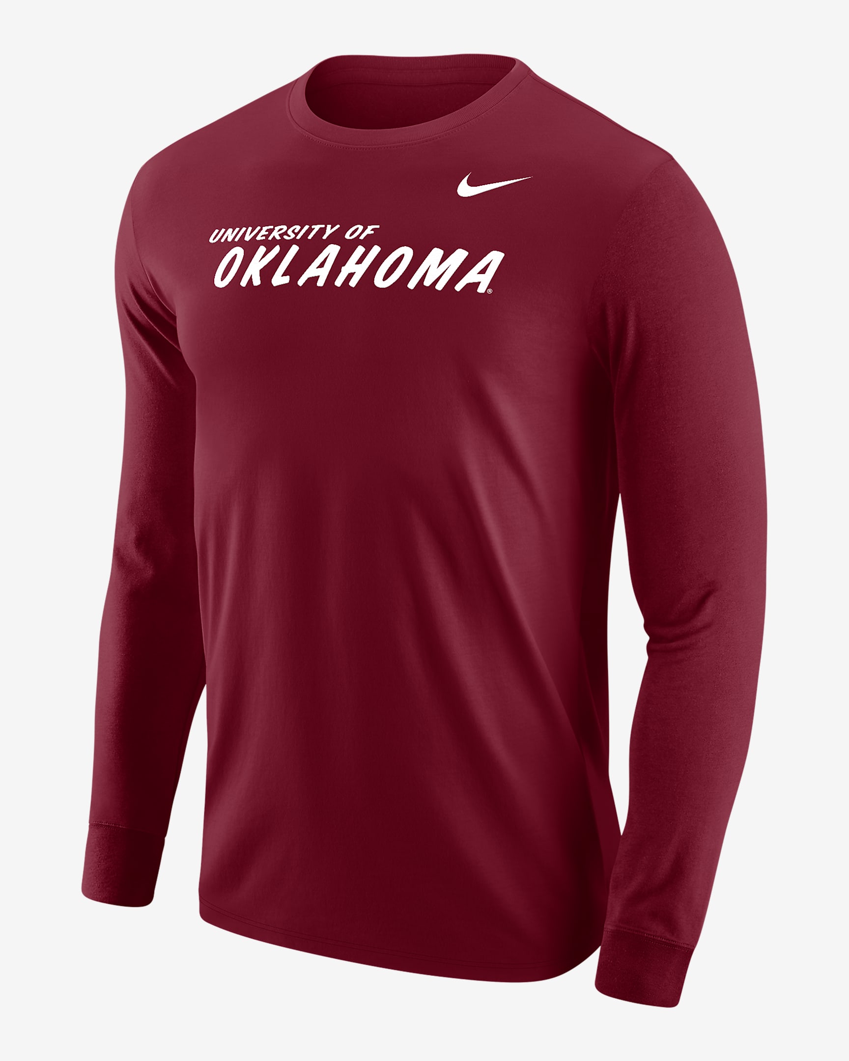 Oklahoma Men's Nike College Long-Sleeve T-Shirt - Team Crimson