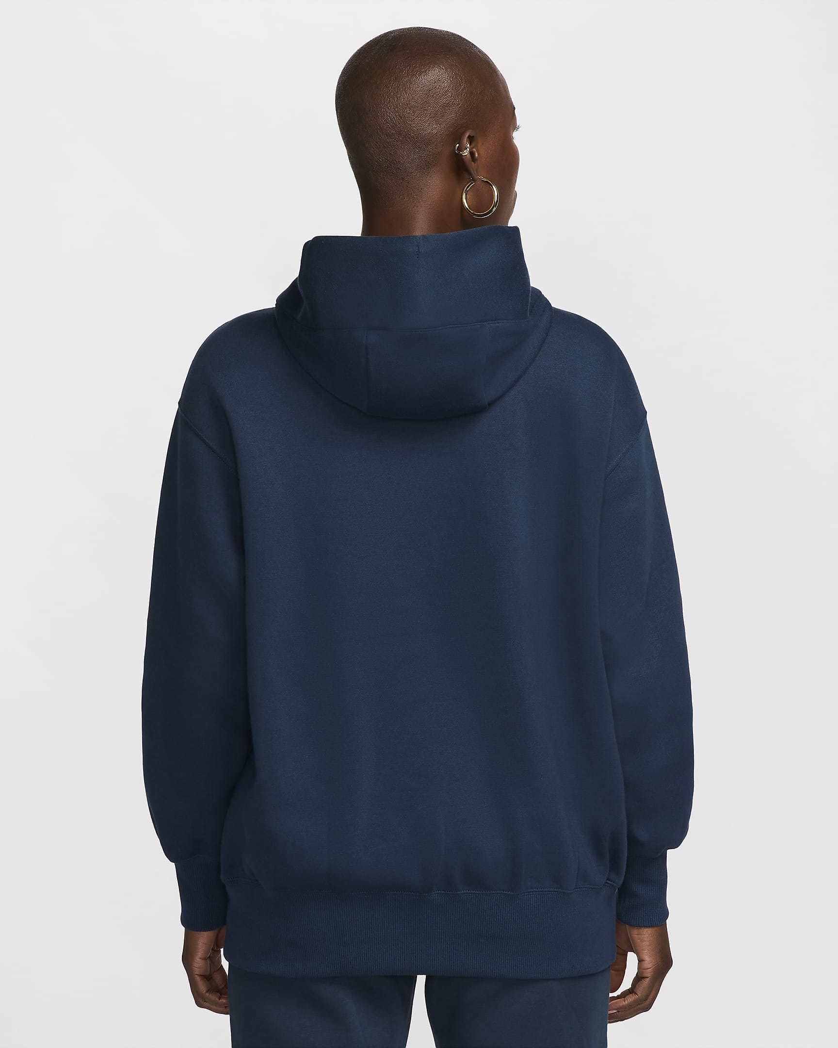 Nike Sportswear Phoenix Fleece túlméretezett, kapucnis, belebújós női pulóver - Armory Navy/Sail