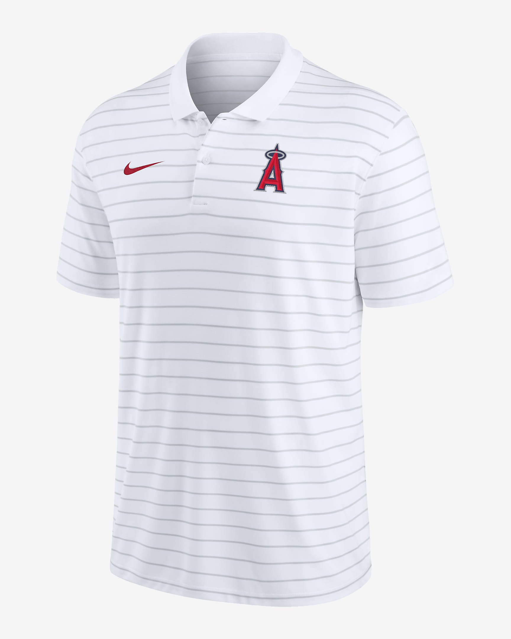 Nike Dri-FIT Victory Striped (MLB Los Angeles Angels) Men's Polo - White