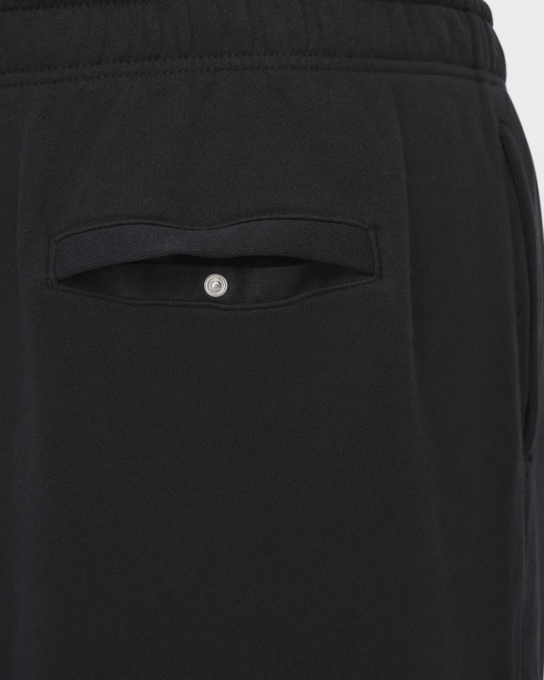 Nike Club Fleece Men's Oversized French Terry Trousers - Black/Black/White