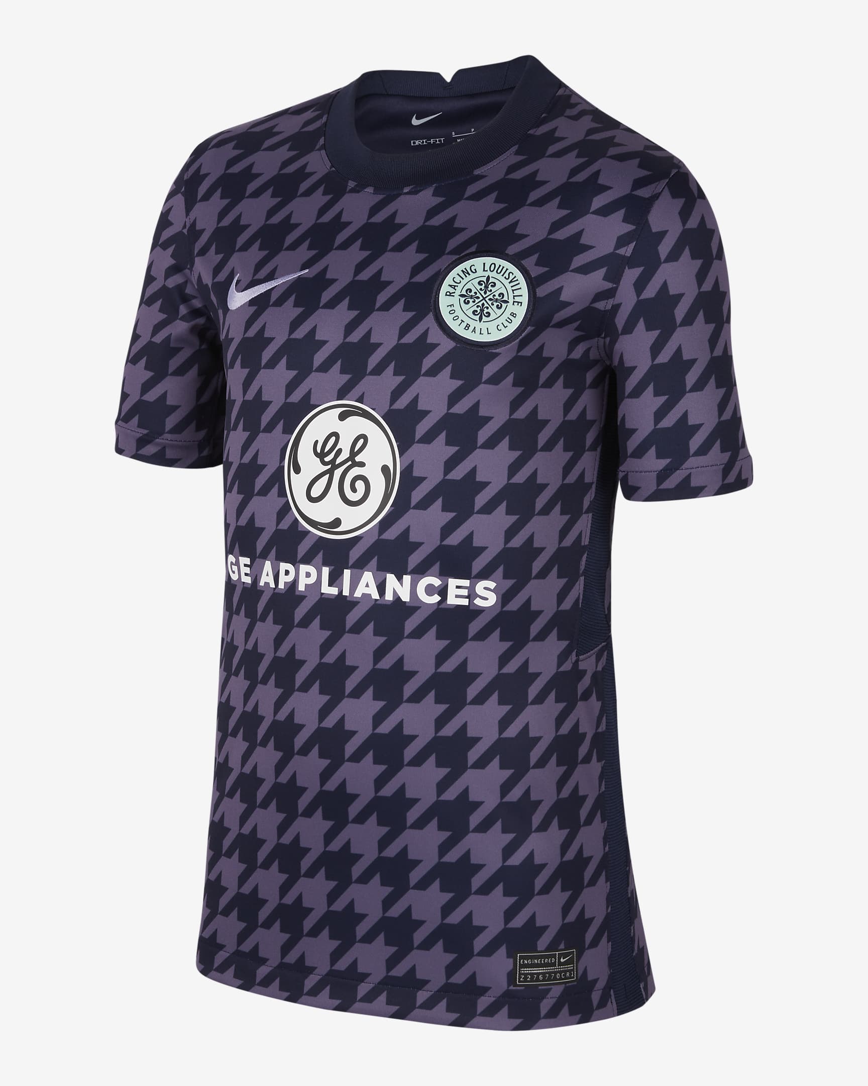 Racing Louisville FC 2023 Stadium Home Big Kids' Nike Dri-FIT Soccer Jersey - Canyon Purple/Blackened Blue/Lavender Mist