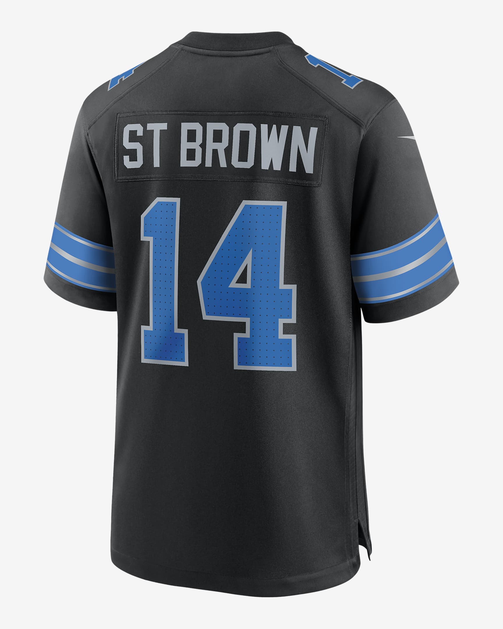 Jersey de fútbol americano Nike de la NFL Game para hombre Amon-Ra St. Brown Detroit Lions - Negro