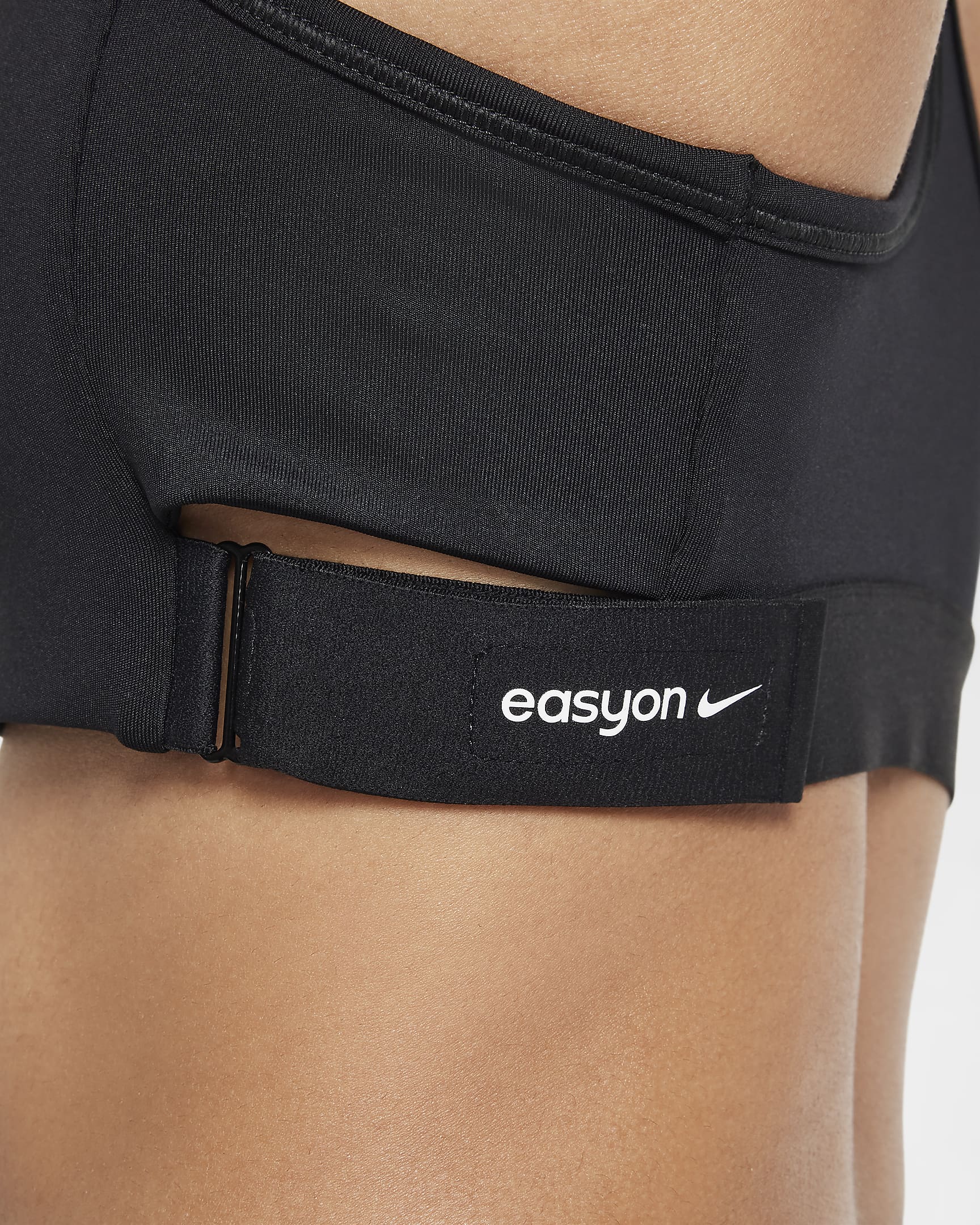 Nike Swoosh EasyOn sport-bh voor meisjes - Zwart/Wit