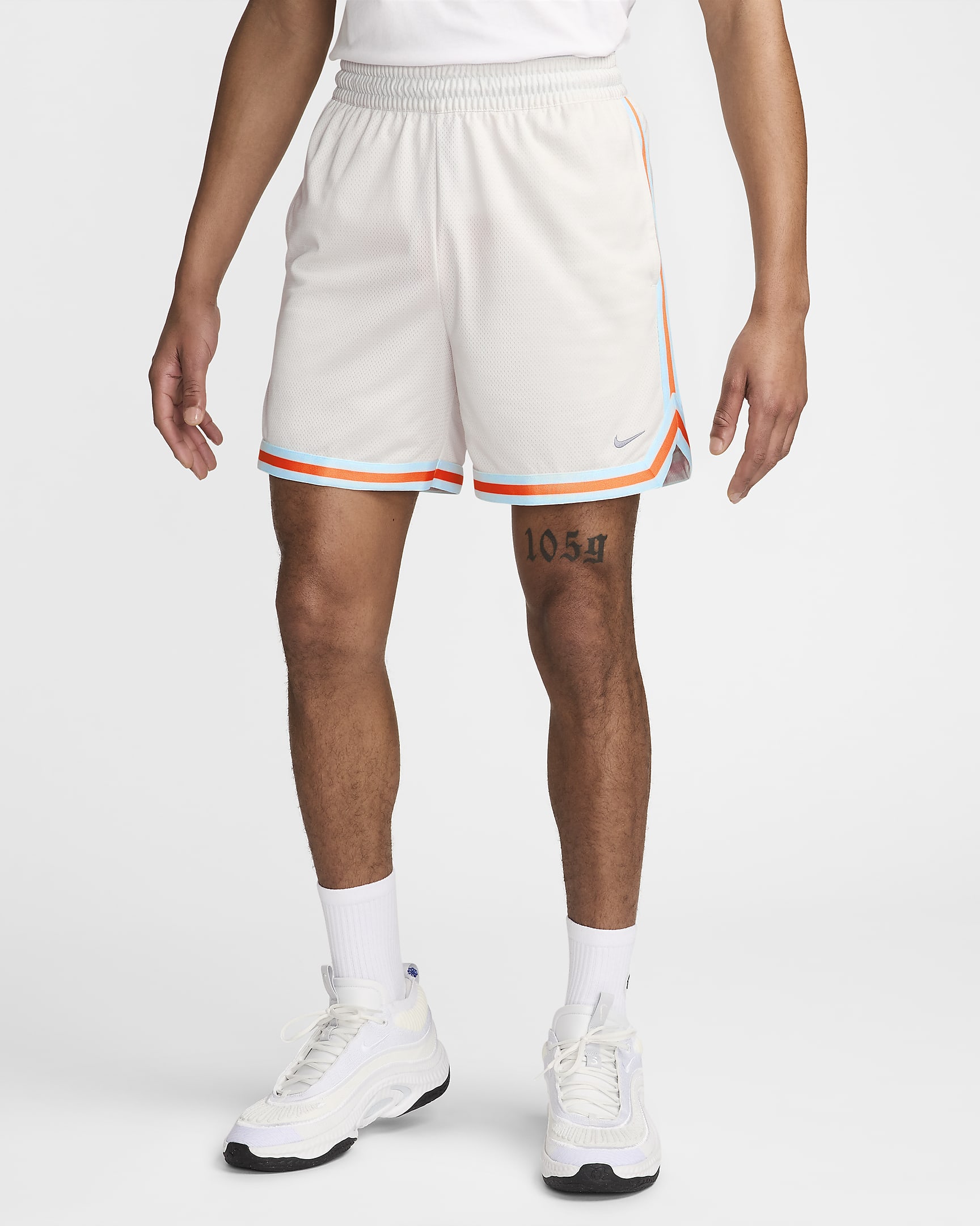 Shorts de básquetbol Dri-FIT de 15 cm para hombre Nike DNA - Fantasma/Azul glacial/Pizarra cenizo