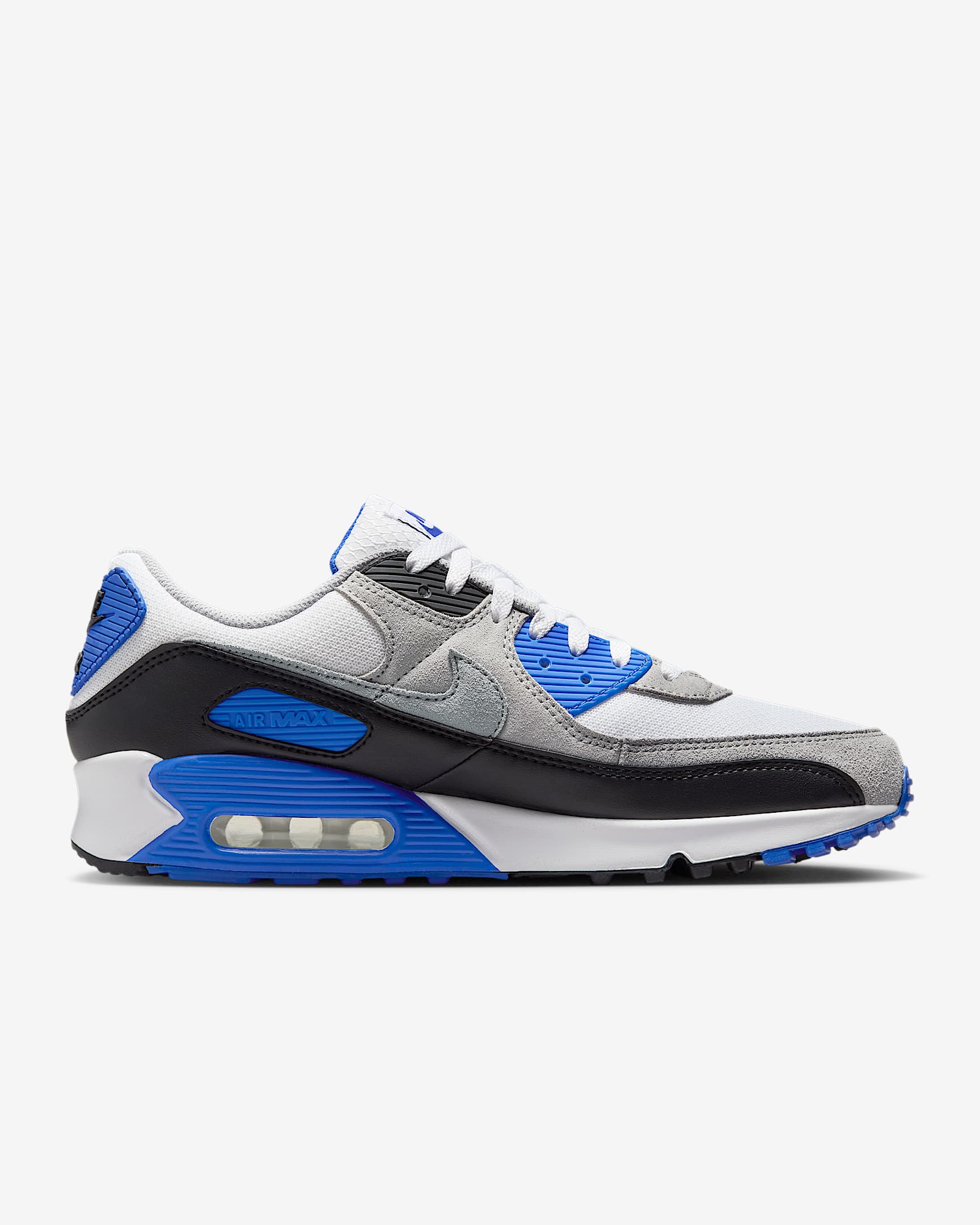 Nike Air Max 90 Men's Shoes - White/Light Smoke Grey/Black/Particle Grey