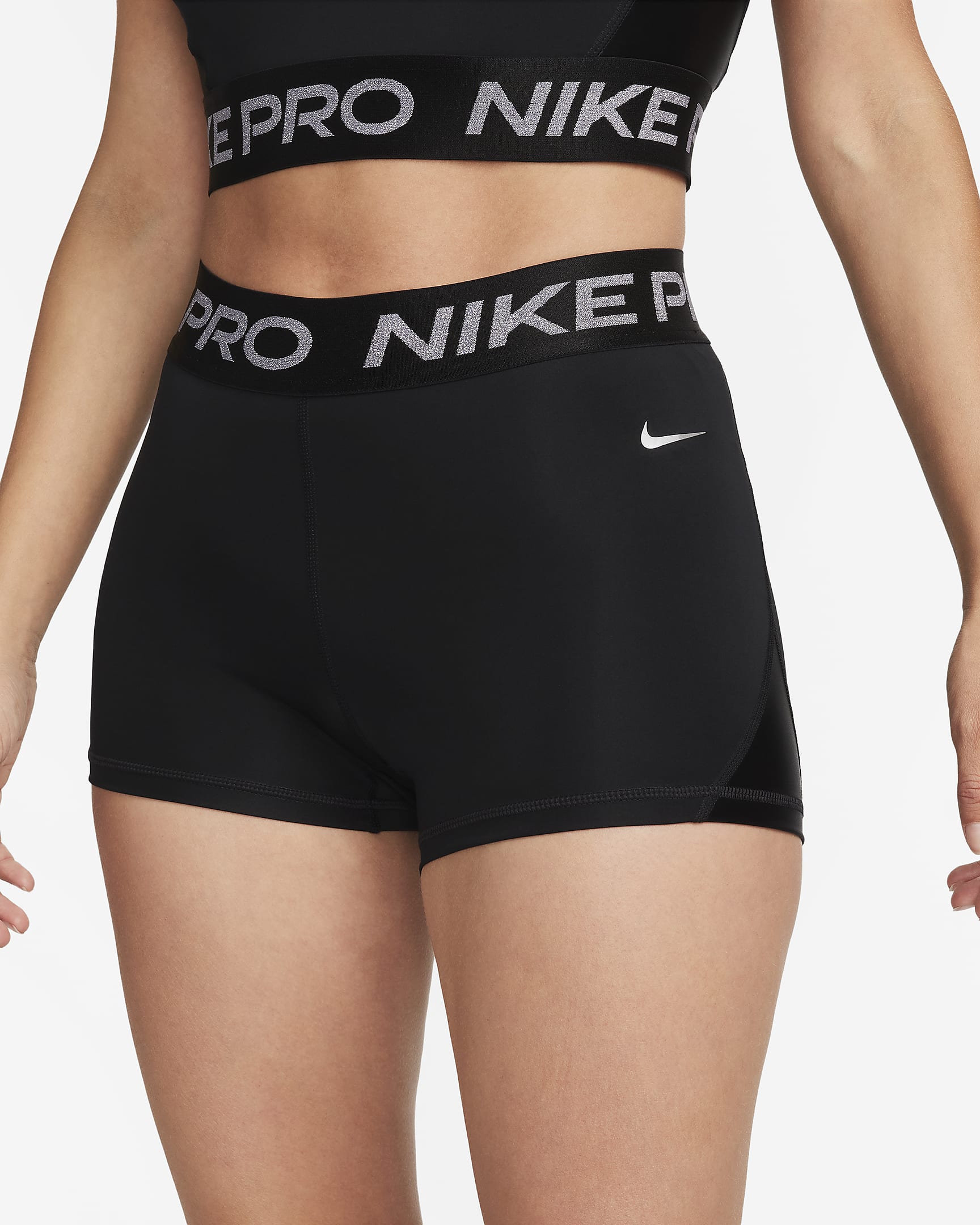 Nike Pro Womens Mid Rise 8cm Approx Shorts Nike Ro 9035