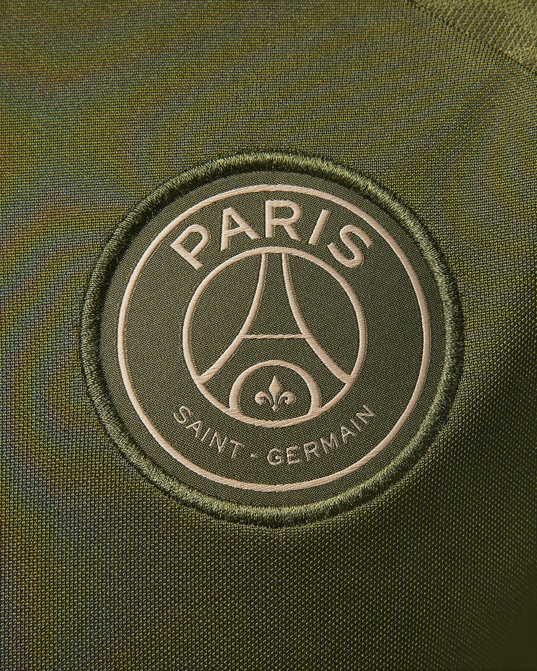 Paris Saint-Germain Strike Fourth Men's Jordan Dri-FIT Football Knit Top - Rough Green/Rough Green/Dark Obsidian/Hemp